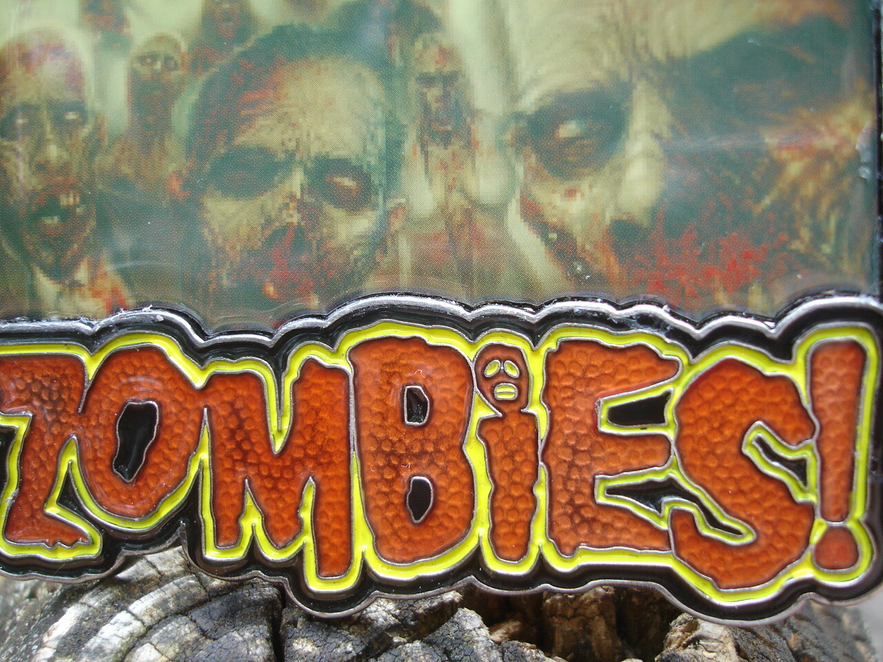 ZOMBIES walking dead glossy faces w dental teeth needs BELT BUCKLE Zomby Zombie