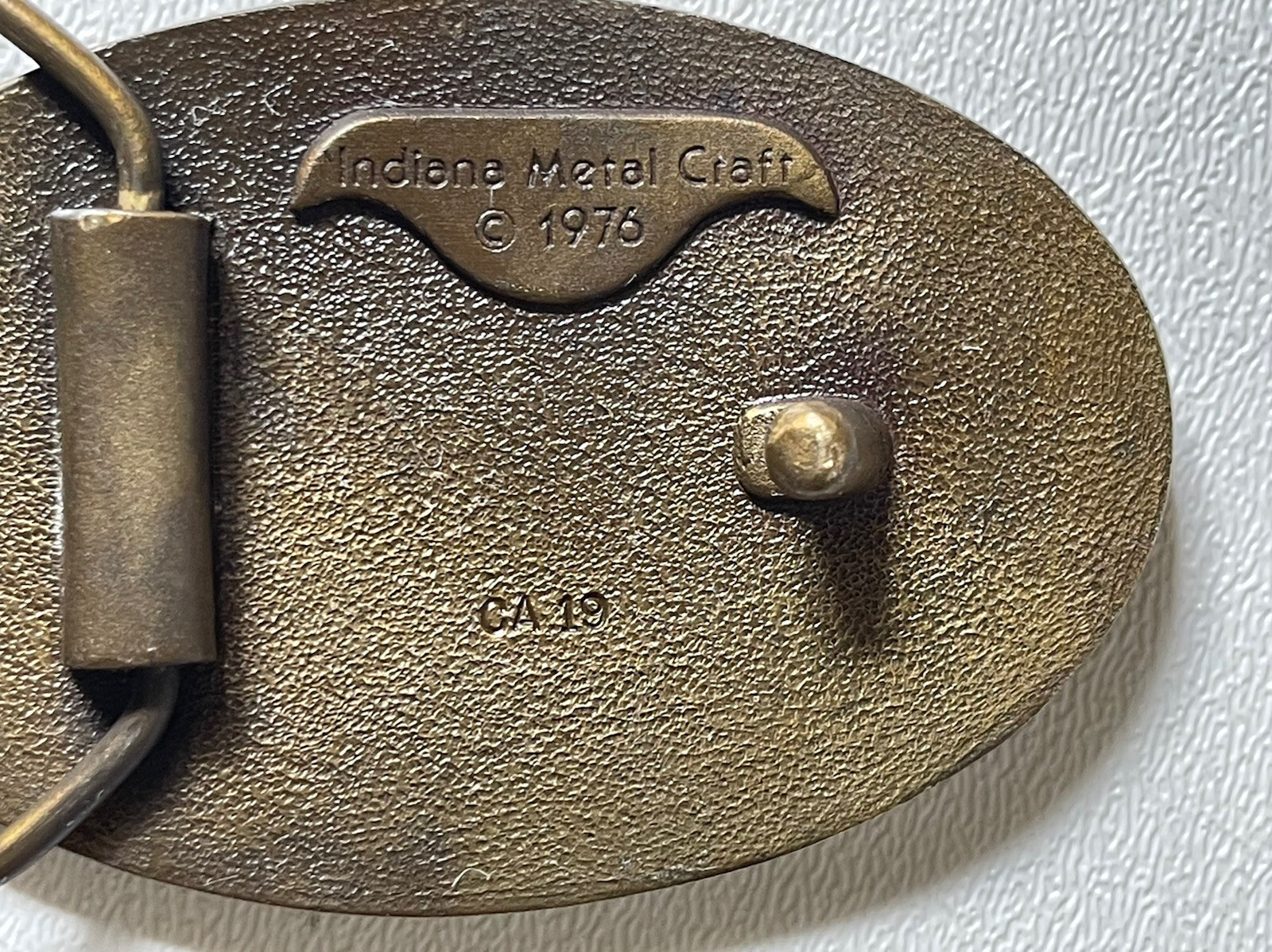 1976 Vintage 1953 Chevy Corvette Indiana Metal Craft Belt Buckle -Z1