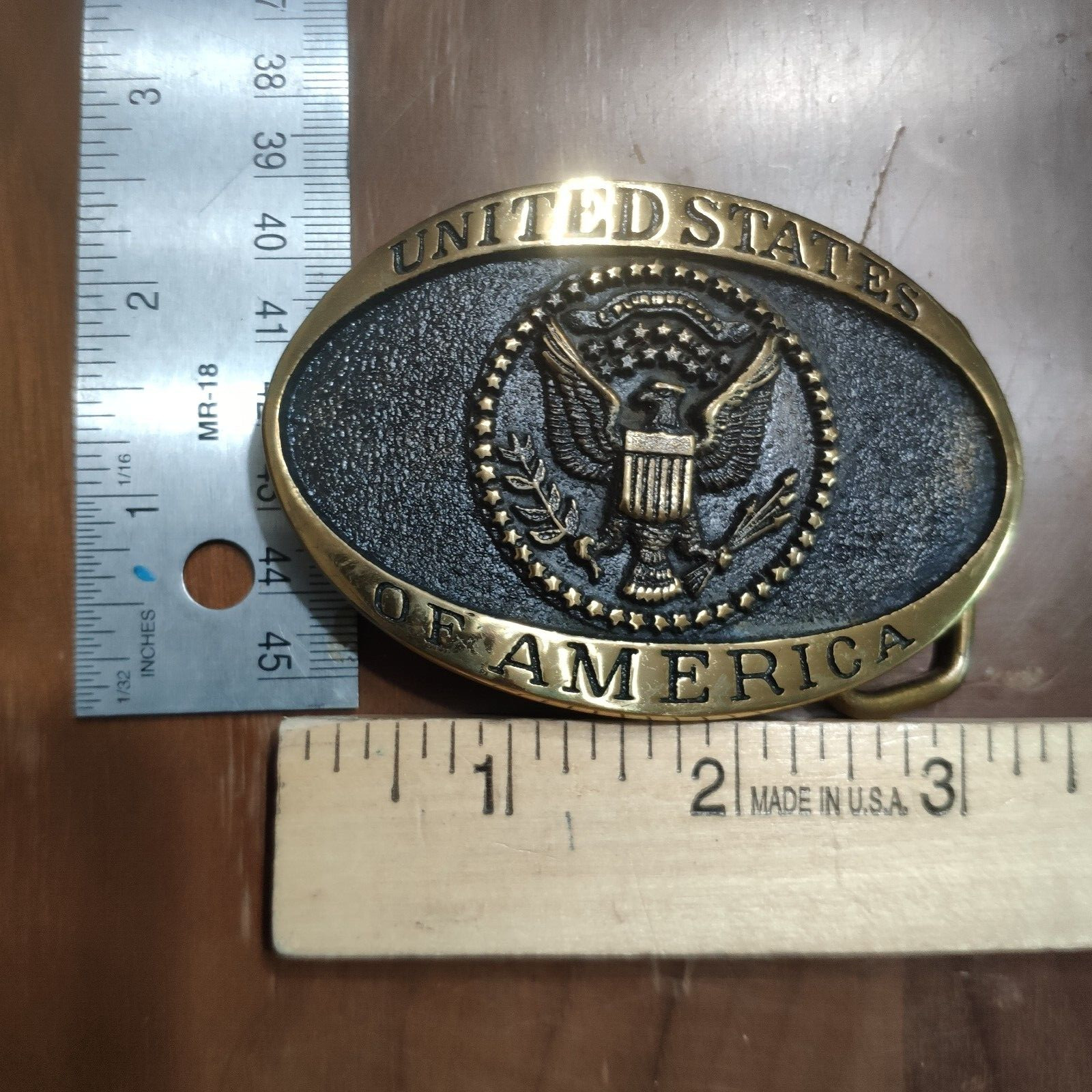 Heritage Mint United States of America Eagle Seal Solid Brass Belt Buckle 5401