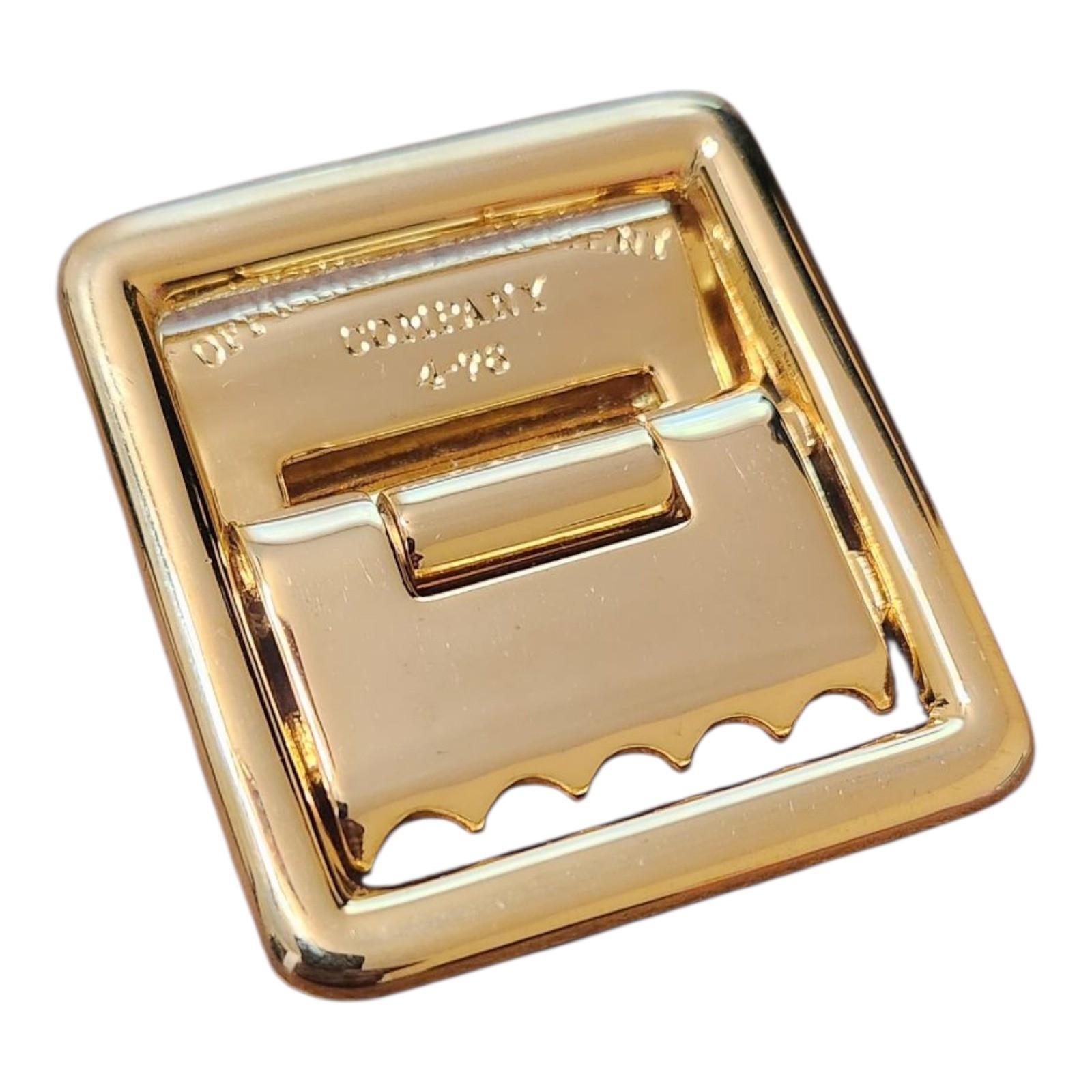 Vintage U.S. Military Brass Belt Buckle Officers Equipment Company 4-76