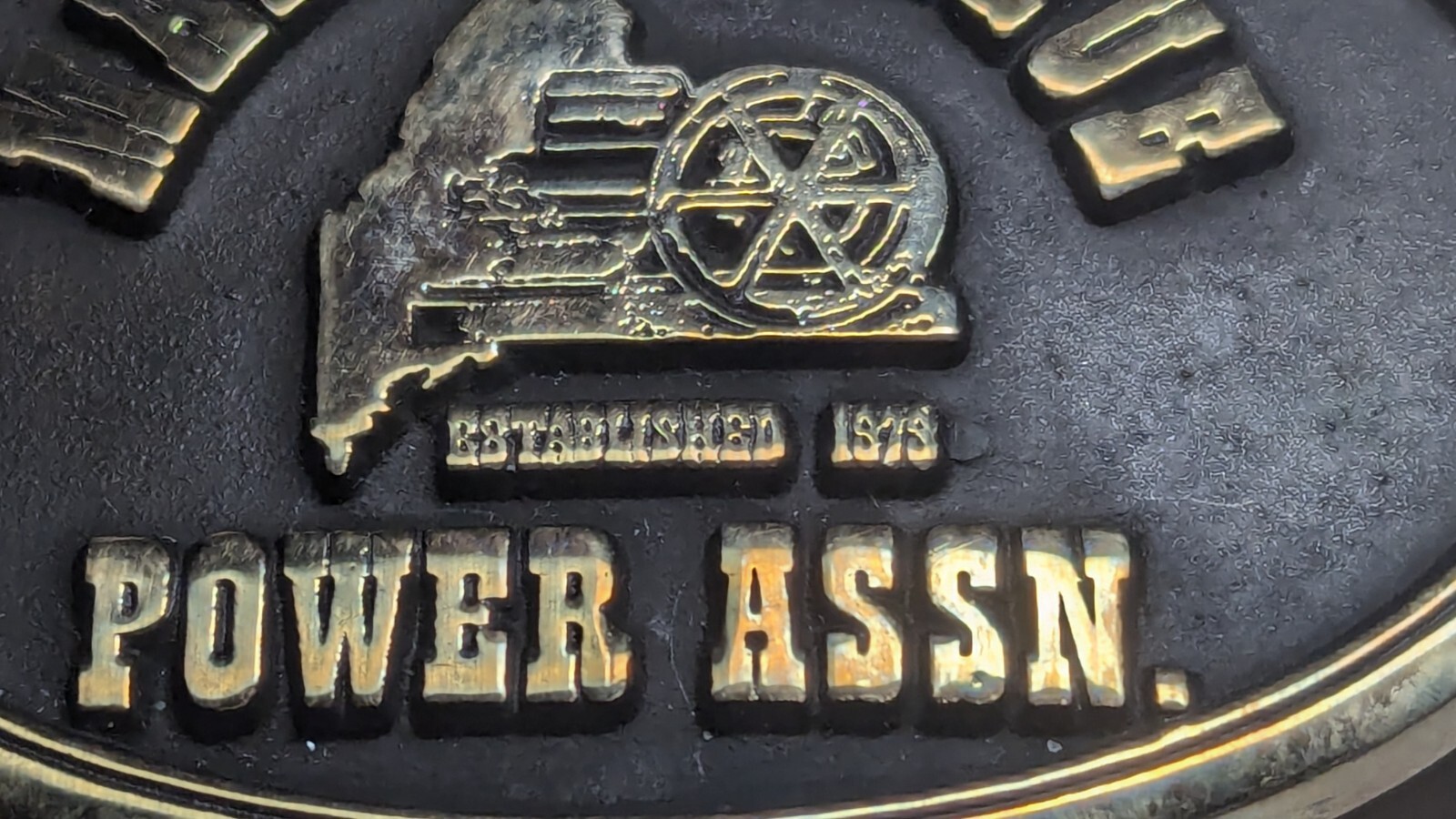 VINTAGE MAINE ANTIQUE POWER ASSN. BELT BUCKLE NORTHWEST BRASS WORKS