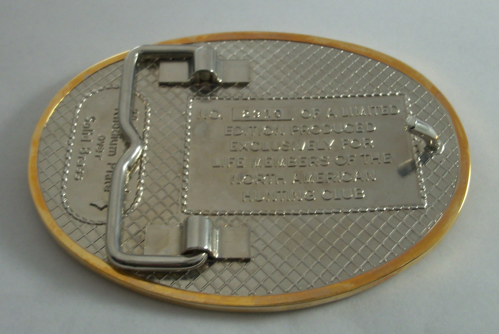 North American Hunting Club Belt Buckle – Wings Of Gold – 24K Gold/Rhodium BOX