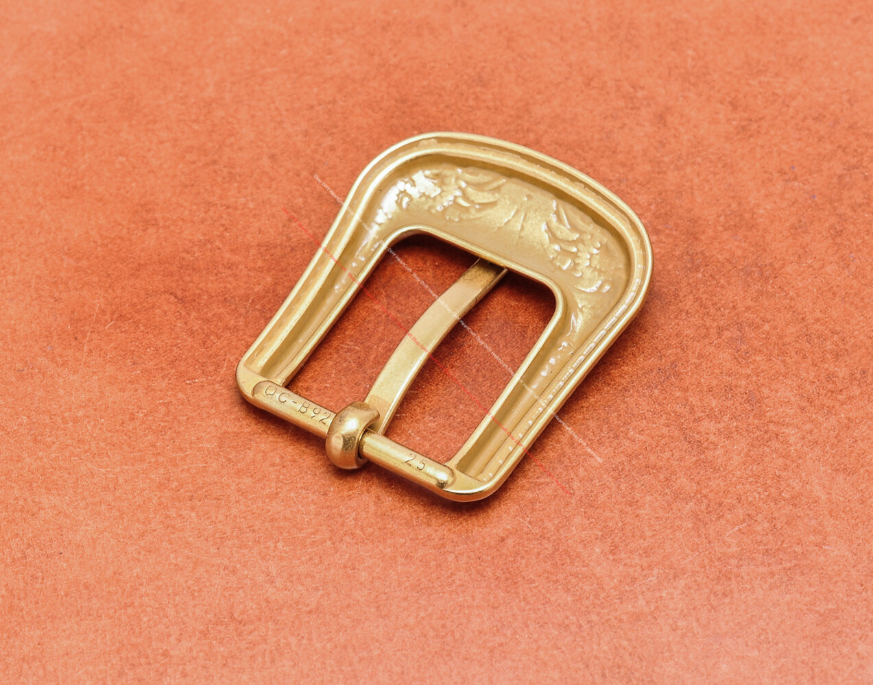 25MM Brass Plated Vintage Flower Leathercraft Belt Buckle Set Fit 1 Inch Strap