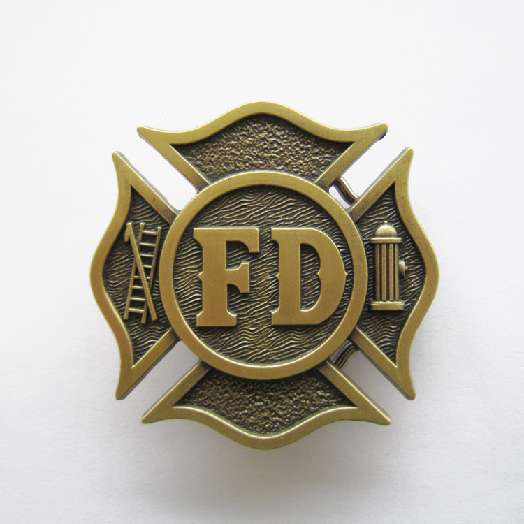 Antique Bronze Fire Fighter Dept Classic Hero Belt Buckle also Stock in the US