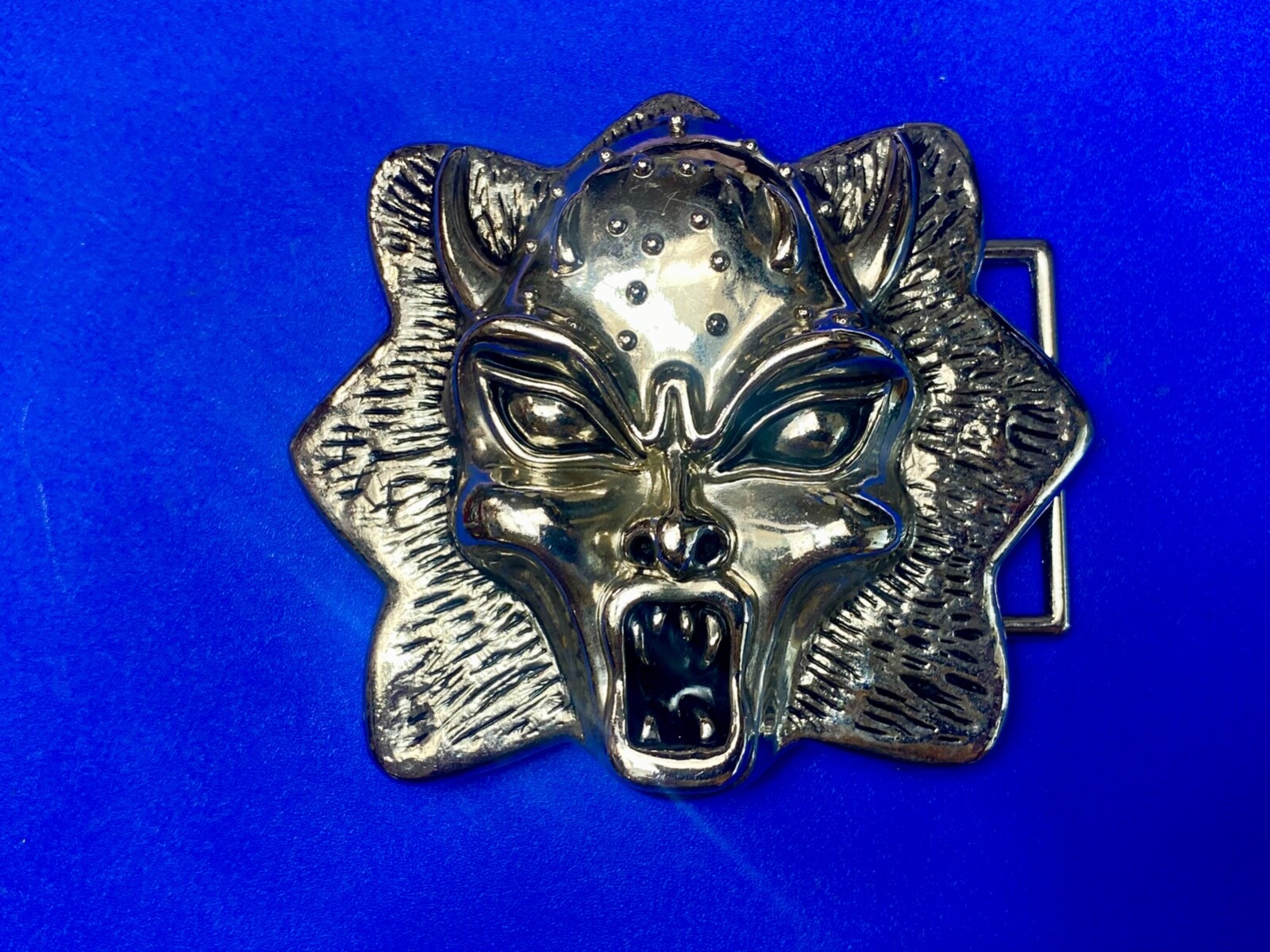 Cutout Silver Color Monster Head A138 Classico Italia Belt Buckle