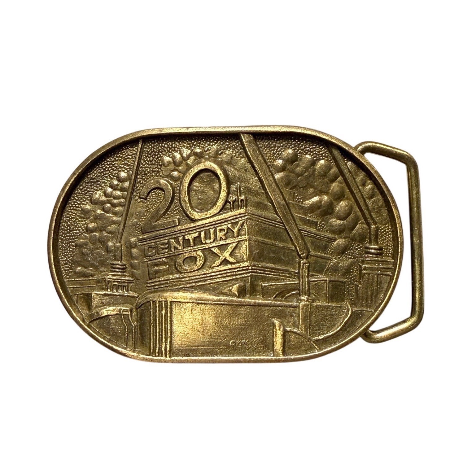 20th Century Fox 1976 Vintage Solid Brass Belt Buckle BTS Made in USA 1978
