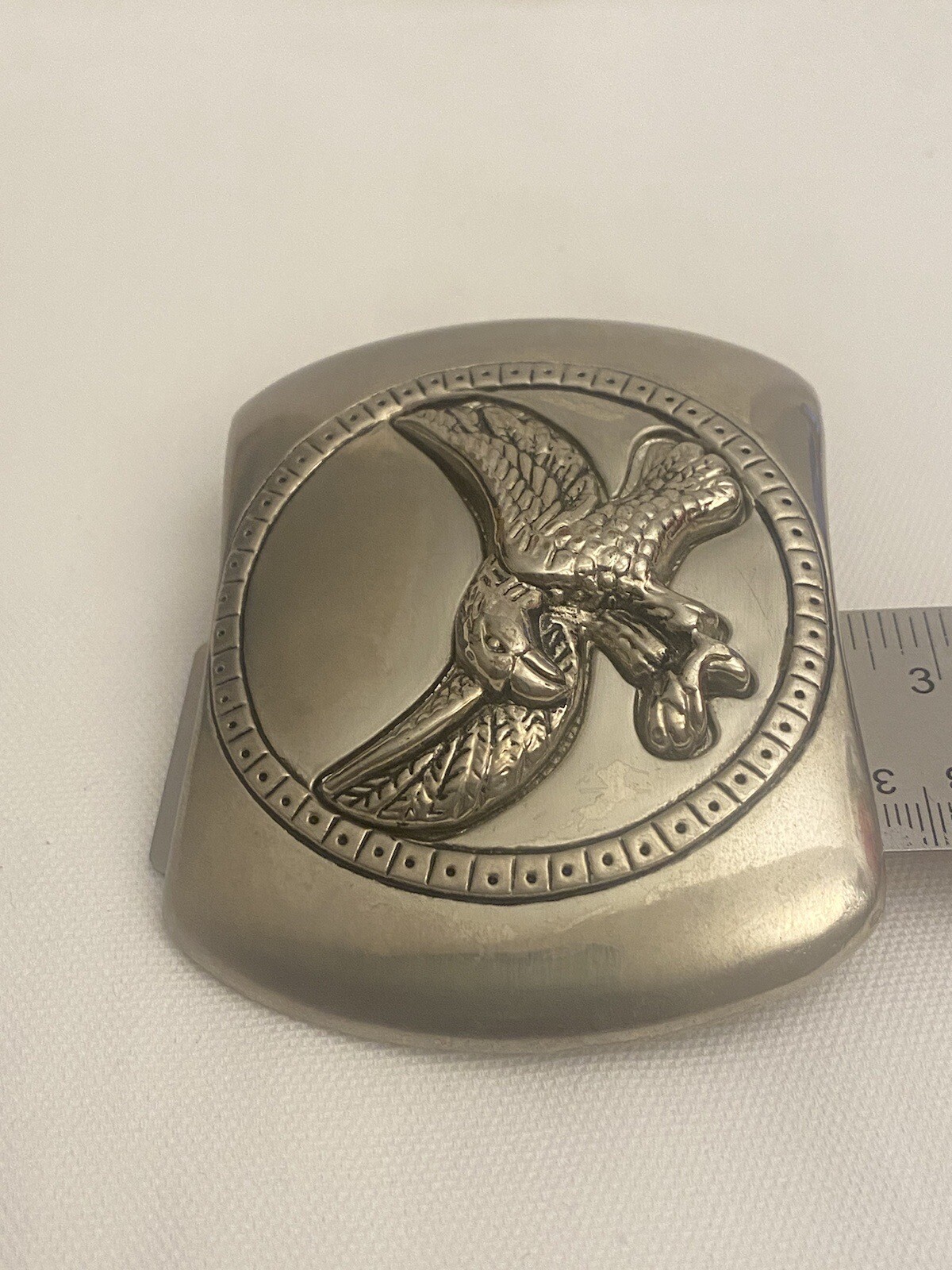 Vintage Bald Eagle Belt Buckle Brass Classico Italia A132 Cowboy Western