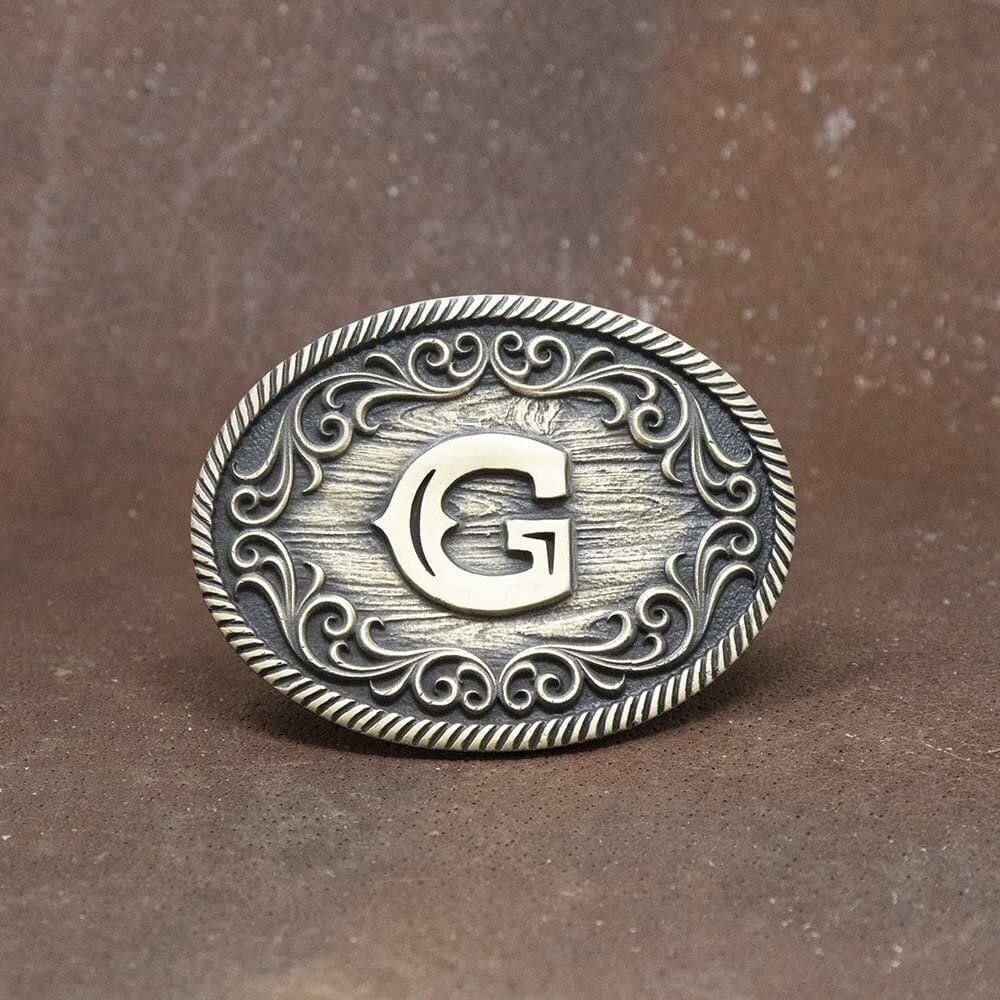 Montana Silversmiths Filigree Initial Attitude Belt Buckle