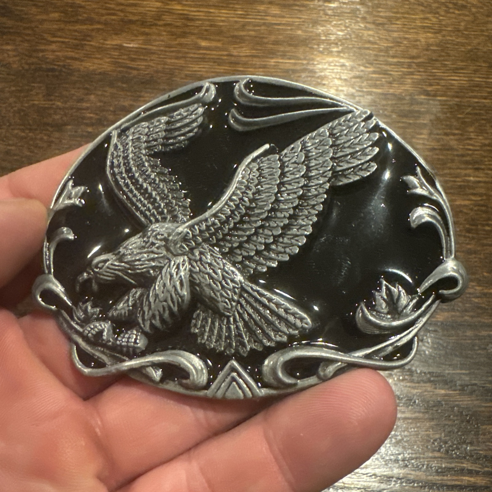 Motorcycle Belt Buckle Bald Eagle American Yellowstone Metal Collector Rodeo
