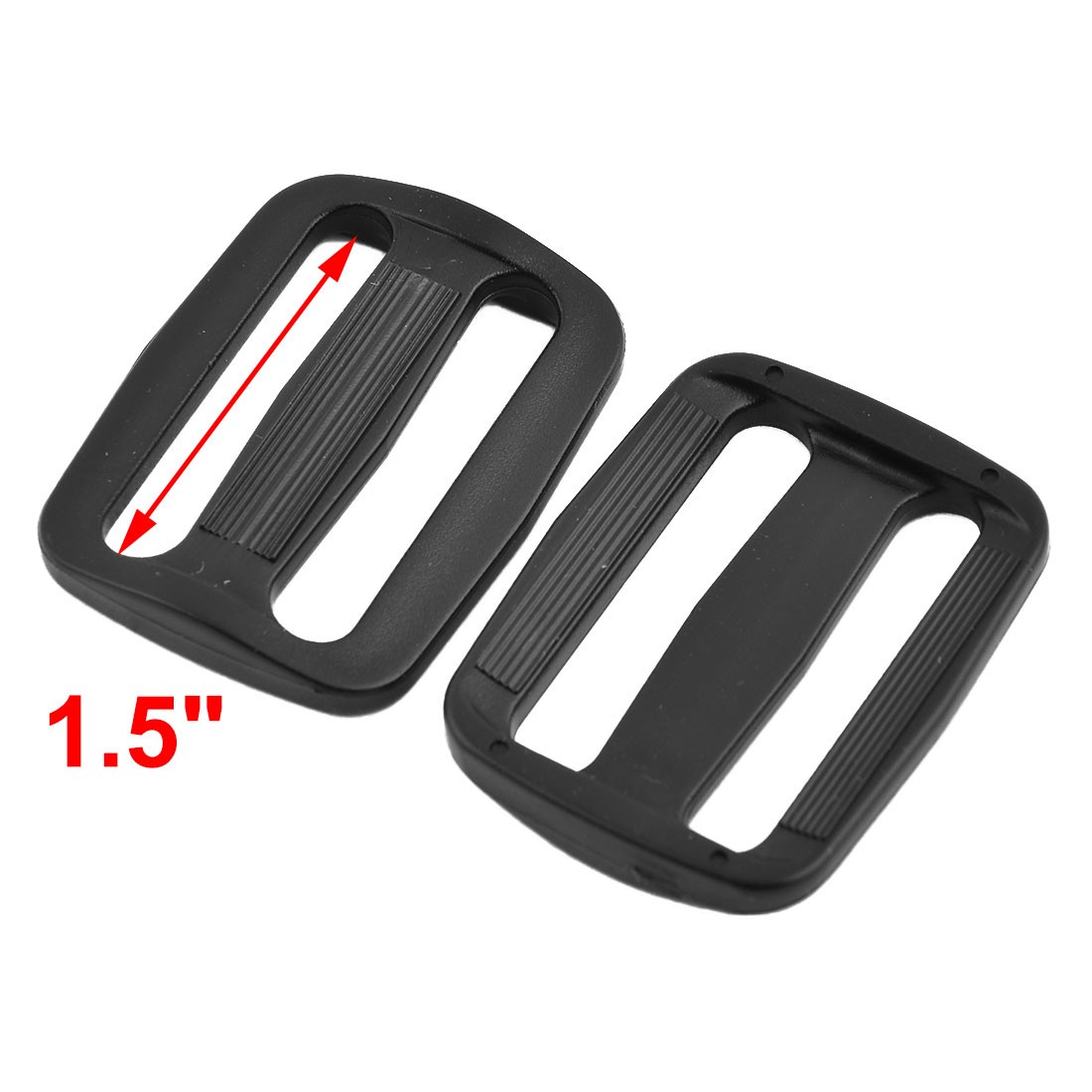 Plastic Adjustable Backpack Belt Glide Connect Buckle 38mm Strap Width 10pcs