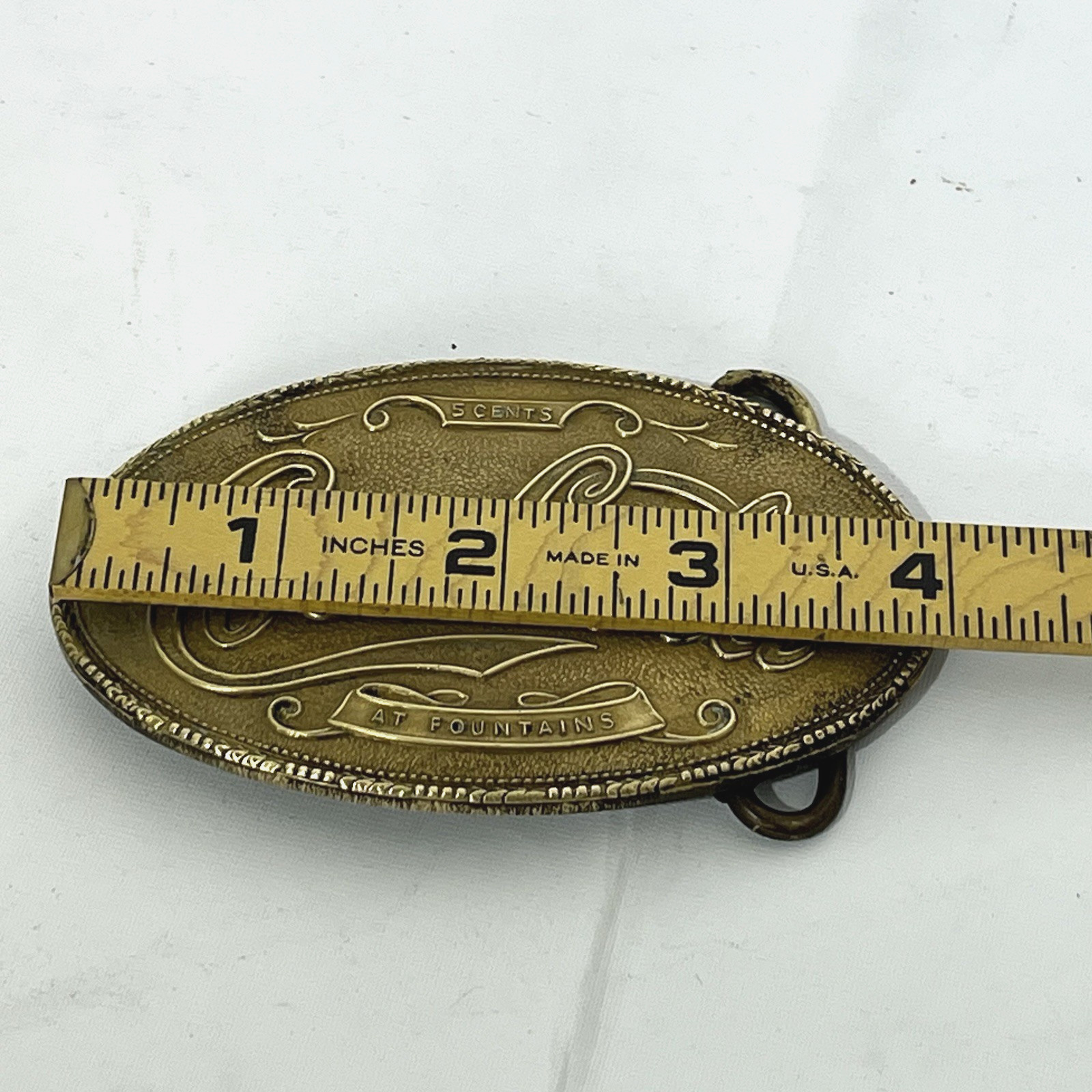 Vintage Coca-Cola Belt Buckle 5 Cents at Fountains Deane &Adams