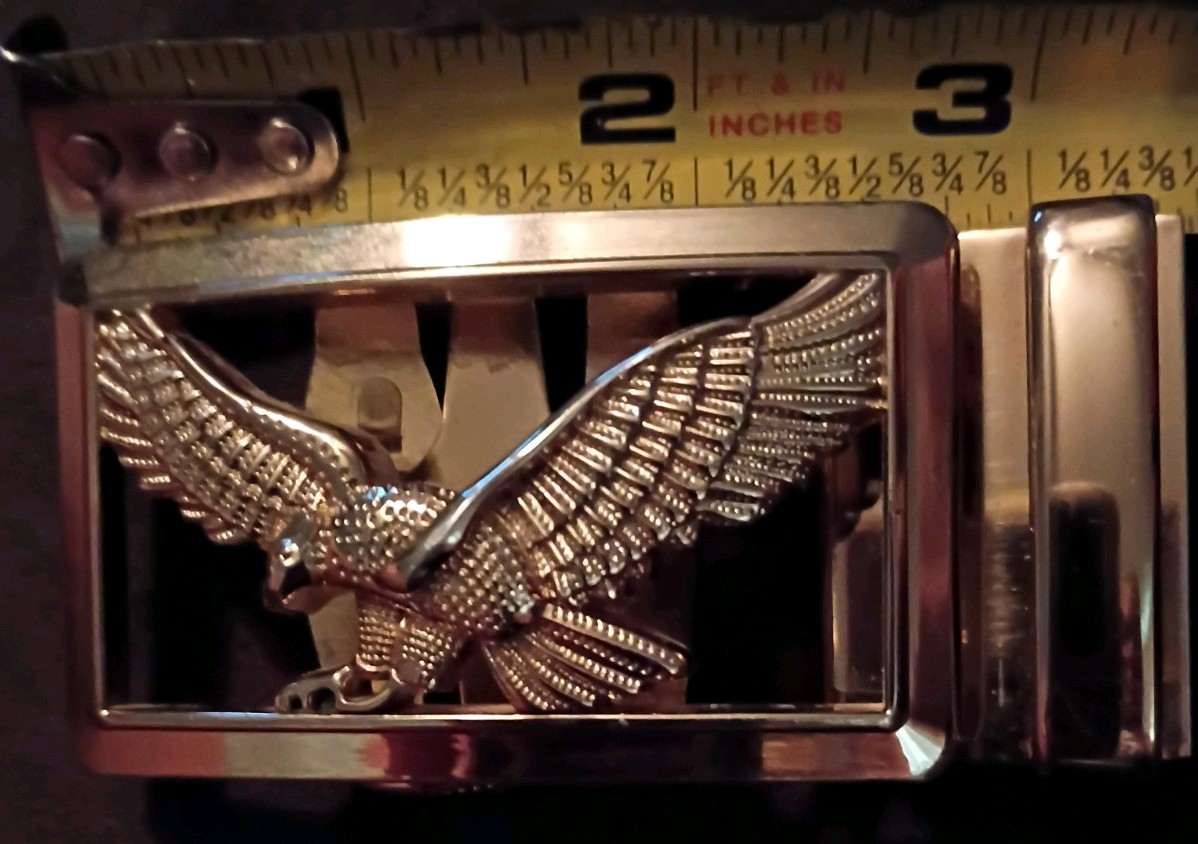 Golden Eagle Automatic Belt Buckle Stylish Design Durable Gold Tone