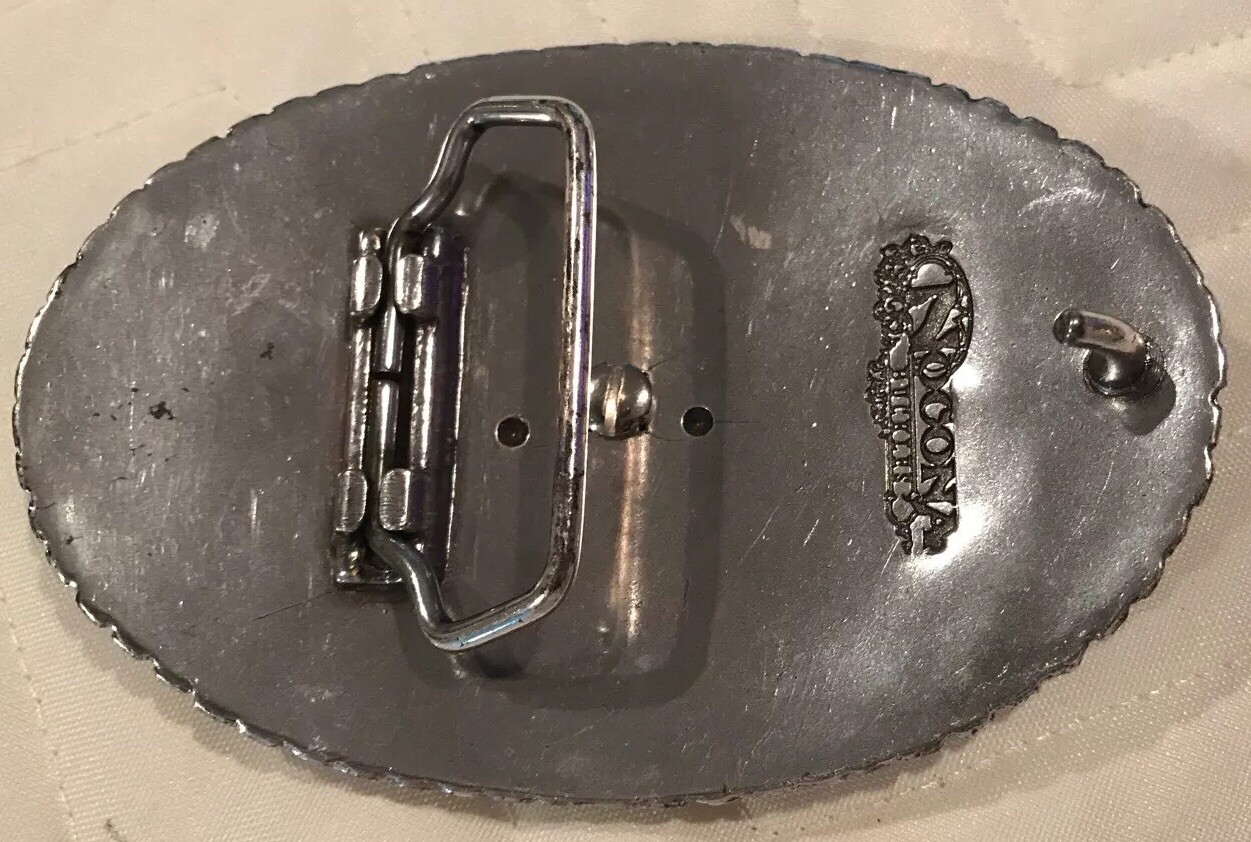 Nocona Blazin Roxx Horse Head Crystal Western Belt Buckle HORSE 37536.EUC