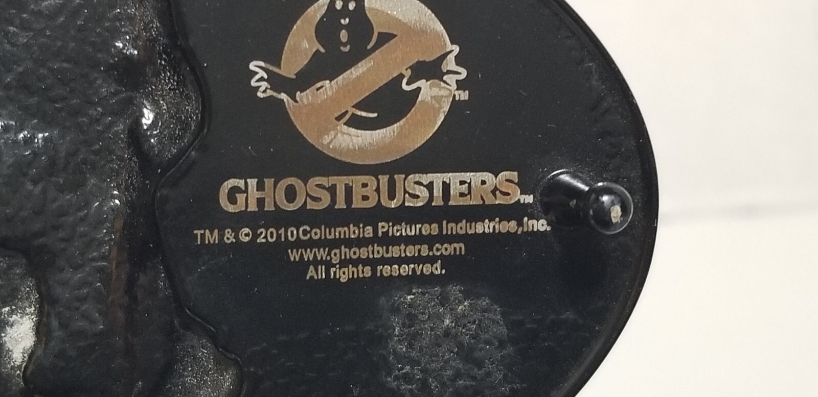 2010 GHOST BUSTERS THE MOVIE Slimer BELT BUCKLE -Slimer Glows In The Dark