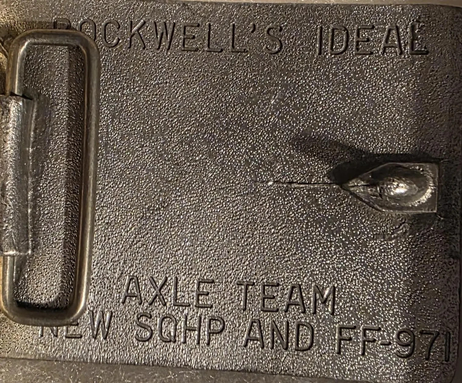 Vintage Metal Belt Buckle, The Ideal Axle Team, Rockwell, Automotive Parts, Nice