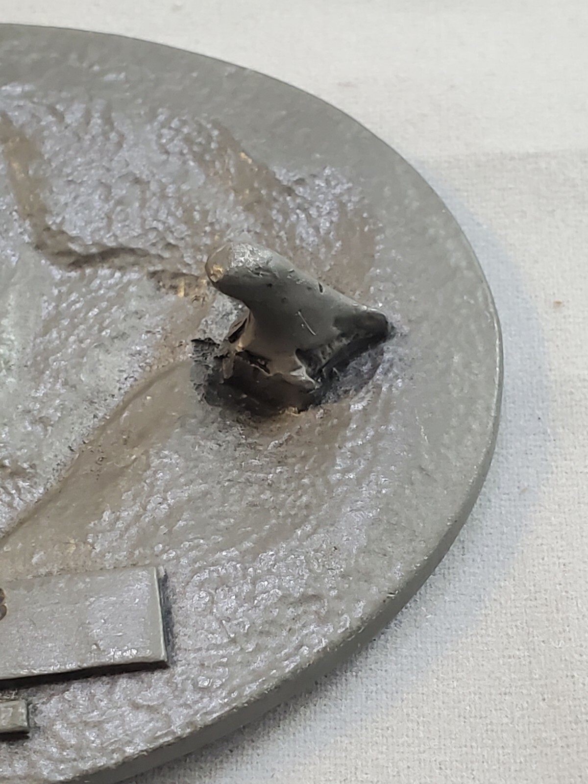 Black Enameled Diamond Cut Pewter Horse Buckle
