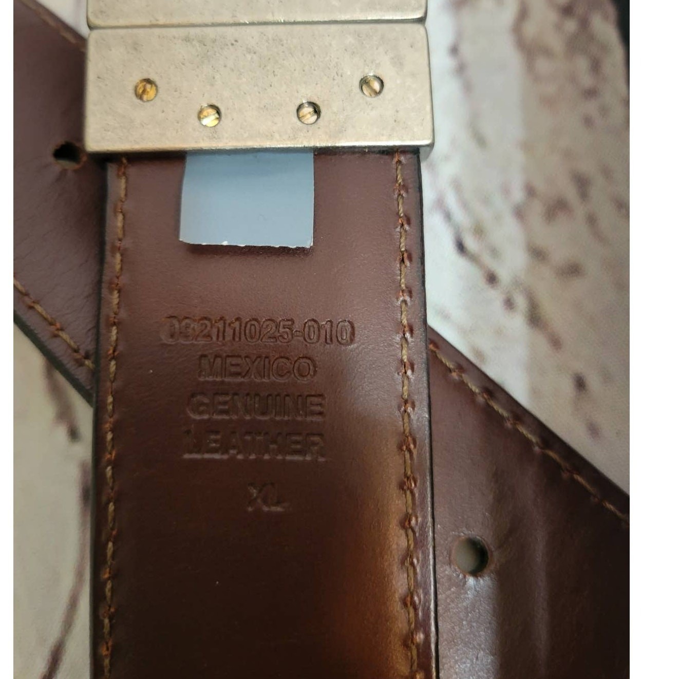 Mexican Leather Men&rsquo;s Belt Brown Black Genuine with Heavy made Buckle 51&Prime; – 55&Prime;
