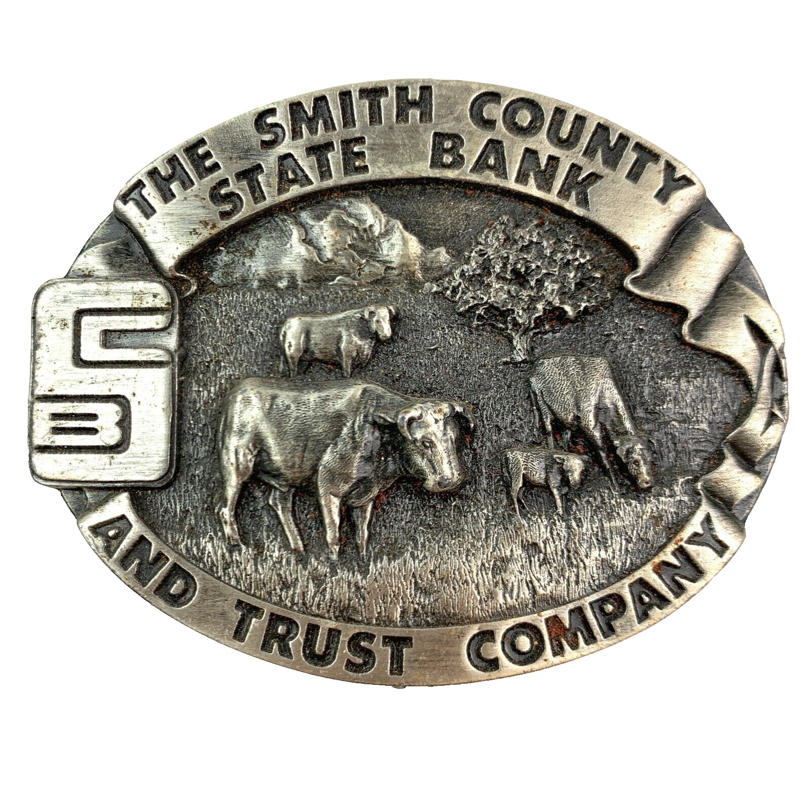 The Smith County State Bank KS Metal Belt Buckle 1981 495/500