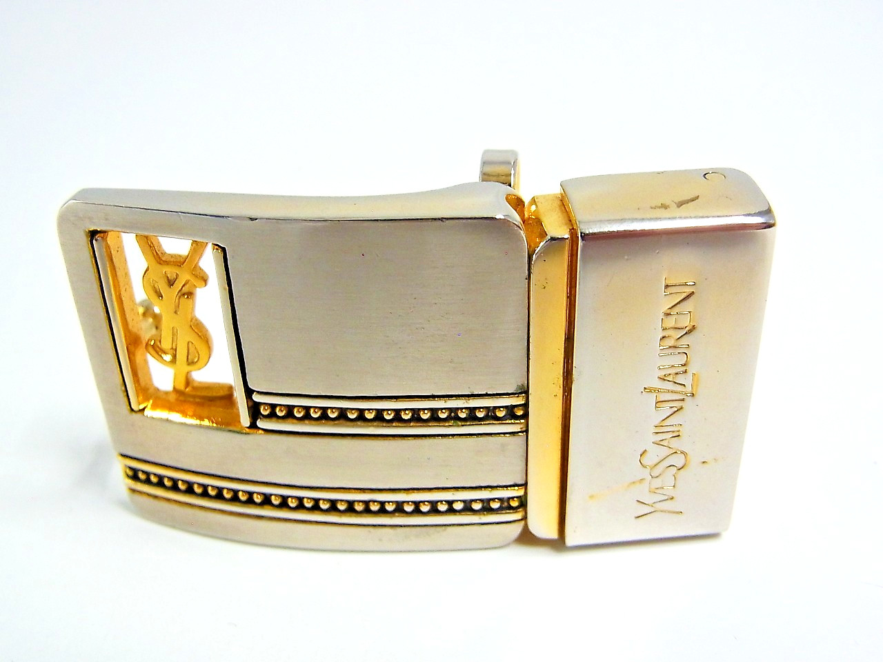 Vintage Cartier 2C & Yves Saint Laurent YSL Men&rsquo;s Unisex Clothing Belt Buckle 2p