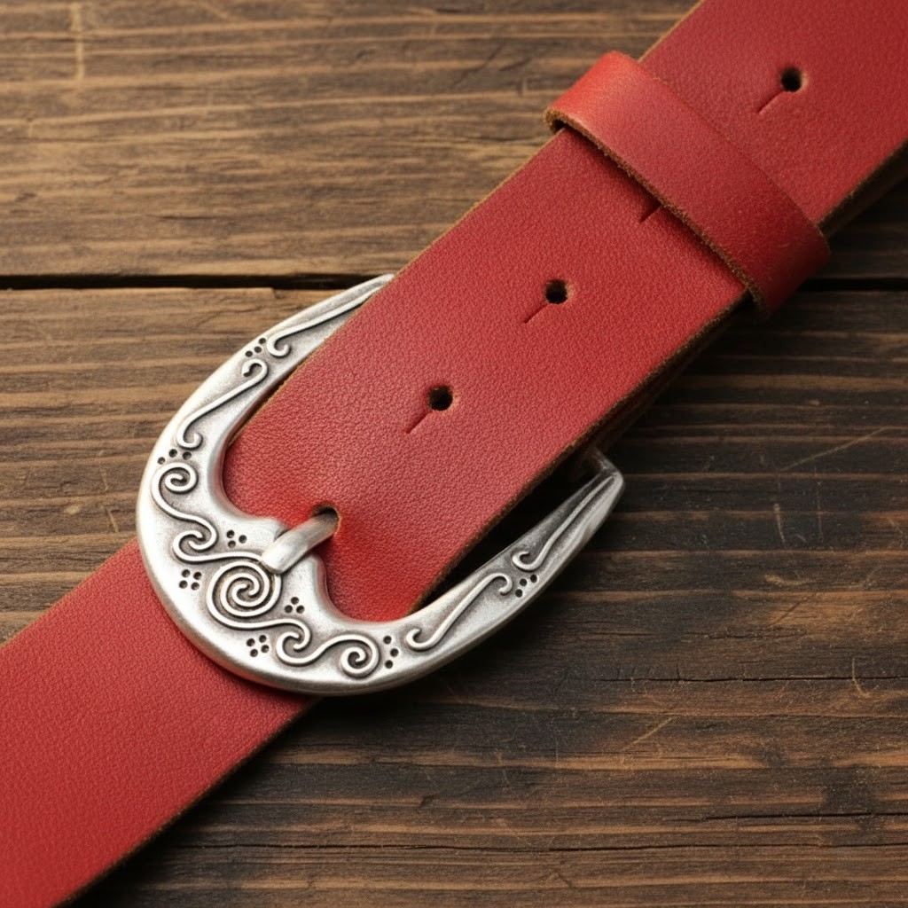 Pin Buckle Belt Buckle with Ornament – Classic Metal Design