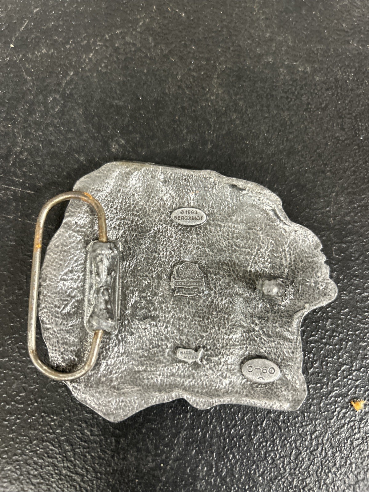 BERGAMOT 1993 SISKIYOU DIAMOND CUT Indian Chief Native Cowboy Belt Buckle #154