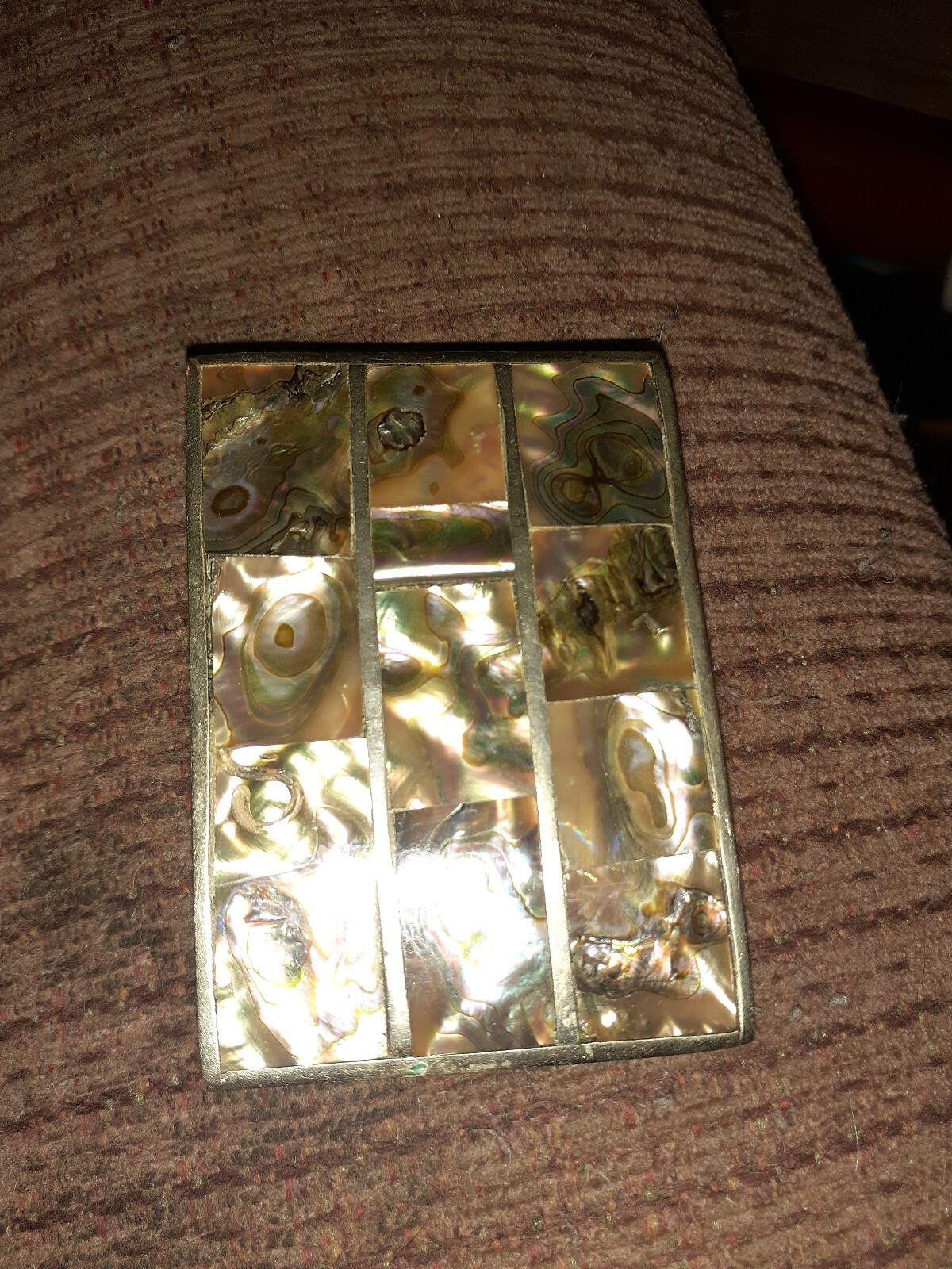 1970&rsquo;s Vintage Mexico Mother of Pearl / Abalone Belt Buckle .