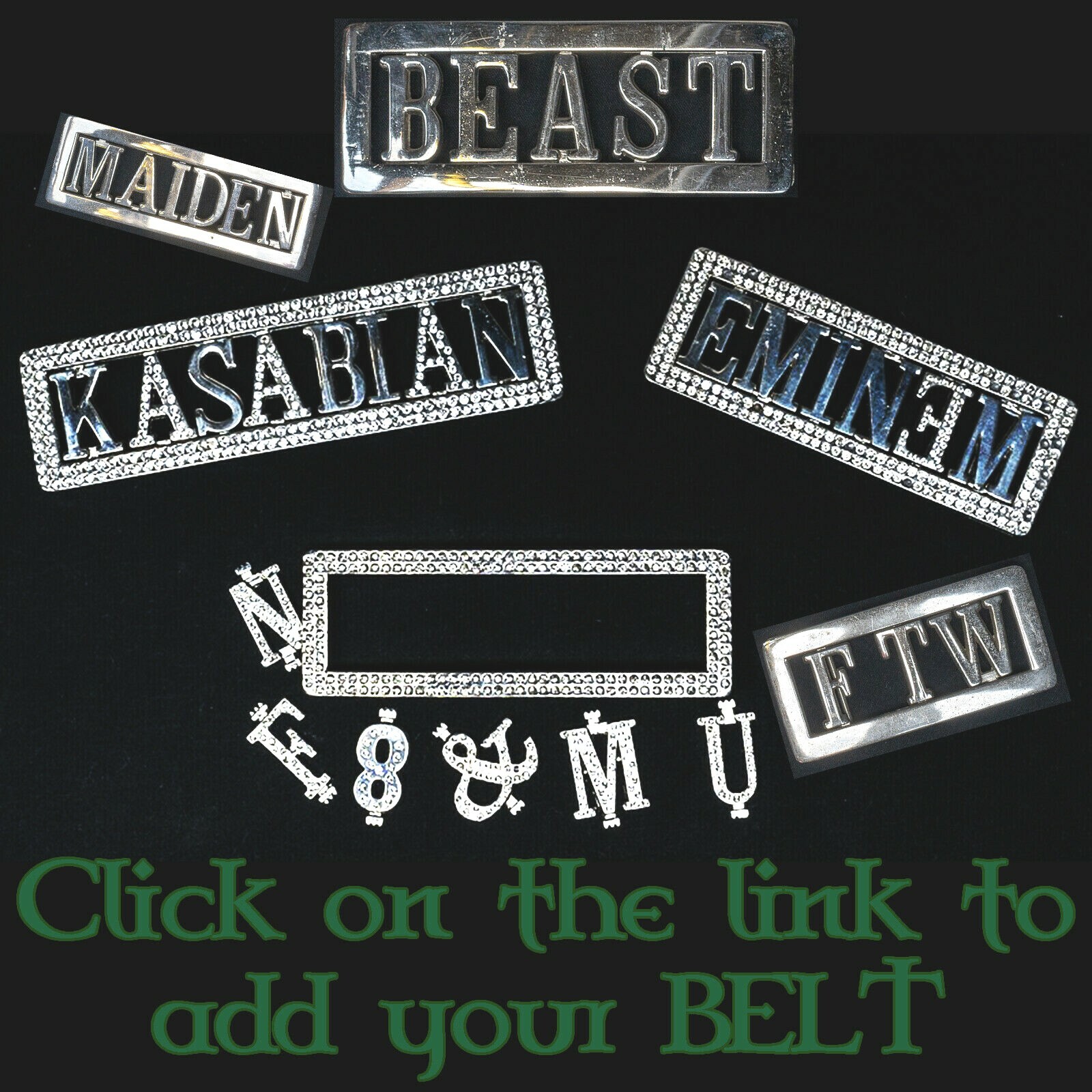 Personalised belt Buckle Custom Name Fits on belt up to 7/8 letters READY MADE