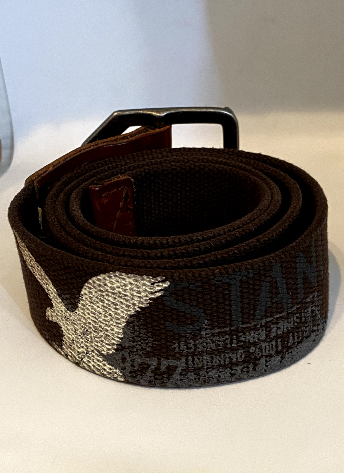 AMERICAN EAGLE OUTFITTERS Standard Tradition Cotton Leather Size S belt