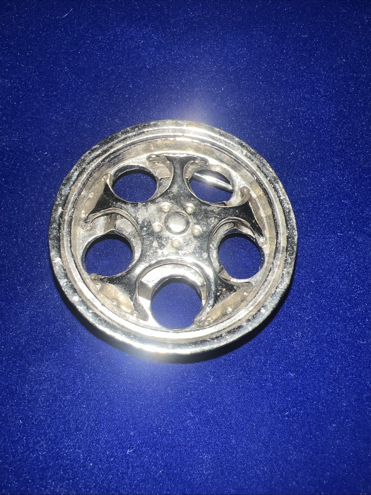 Spinning Rim/ Wheel Chrome Belt Buckle