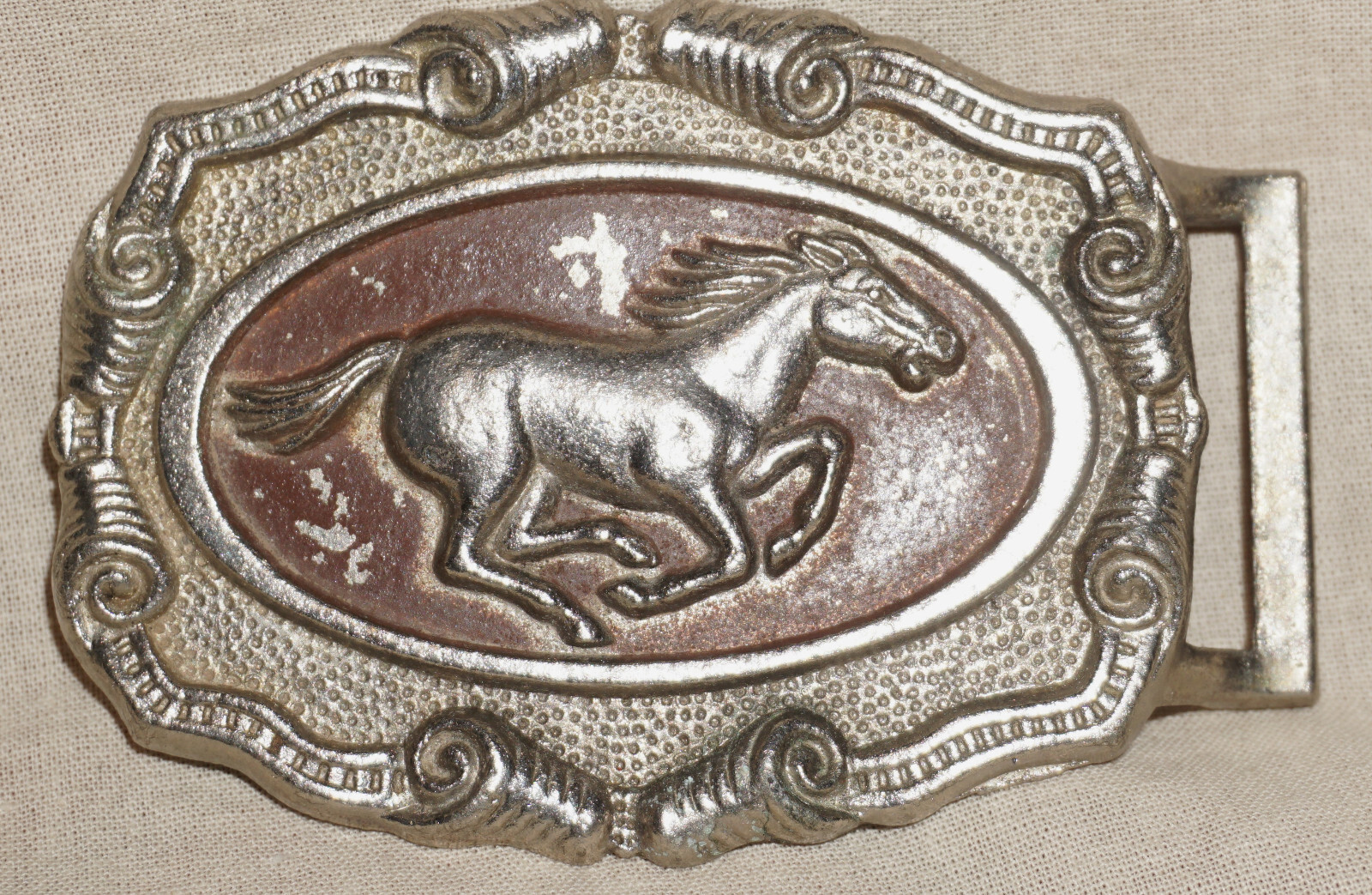 Mustang Western Style Belt Buckle Horse