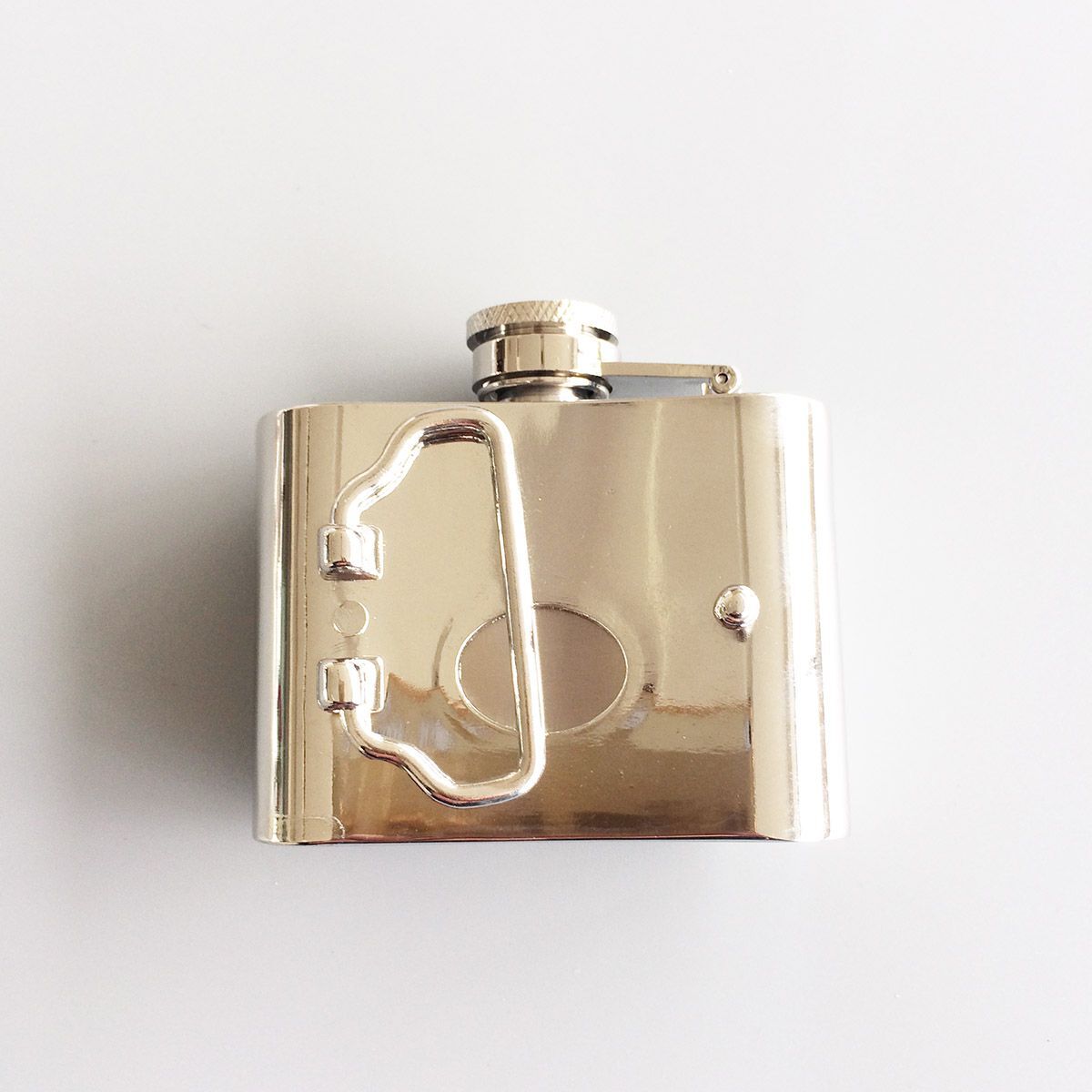 Dollar Money $ Sign 2 oz Stainless Steel Flask Belt Buckle