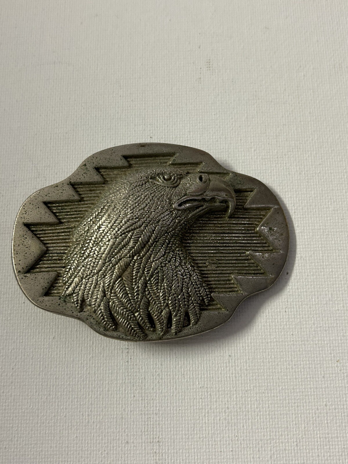 Pewter Color Eagle 3-D Belt Buckle