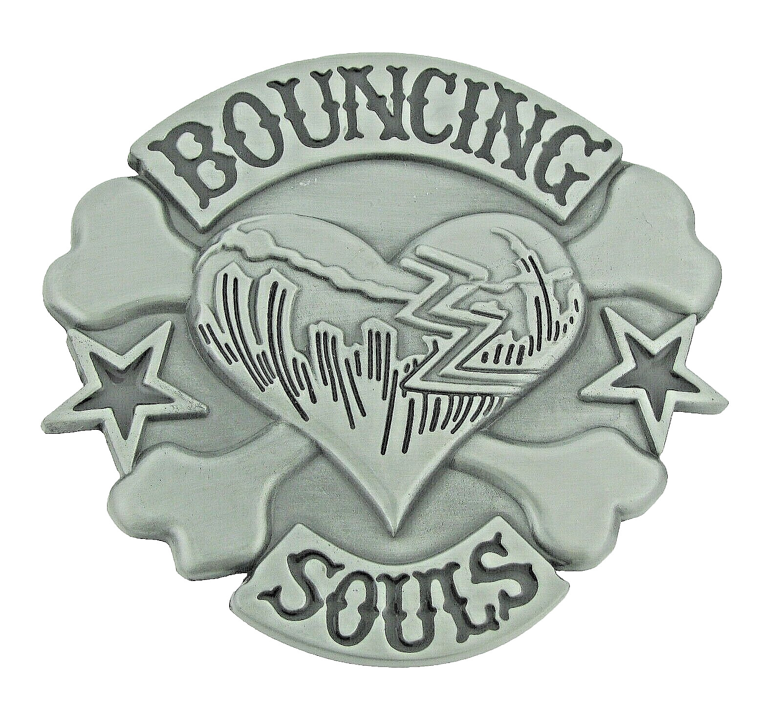 Heart Belt Buckle New Men Women Halloween Costume Antiqued Metal Bouncing Souls