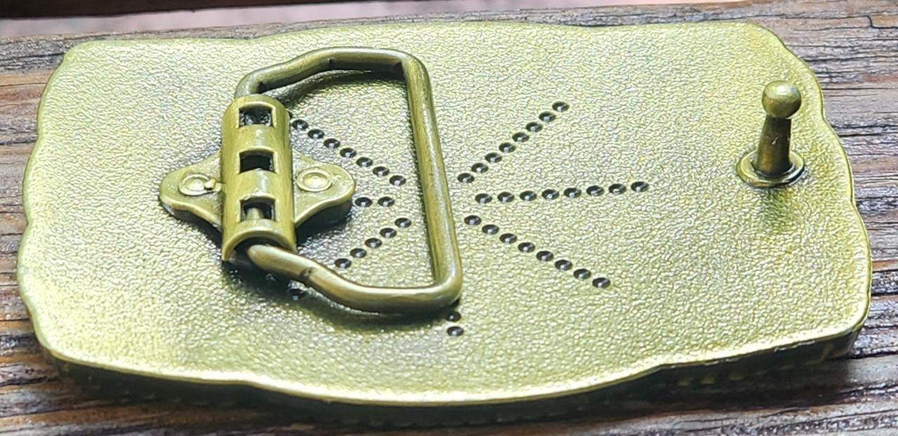 NEW AMERICAN FLAG BRONZE COWBOY RODEO WESTERN USA 3-D BELT BUCKLE