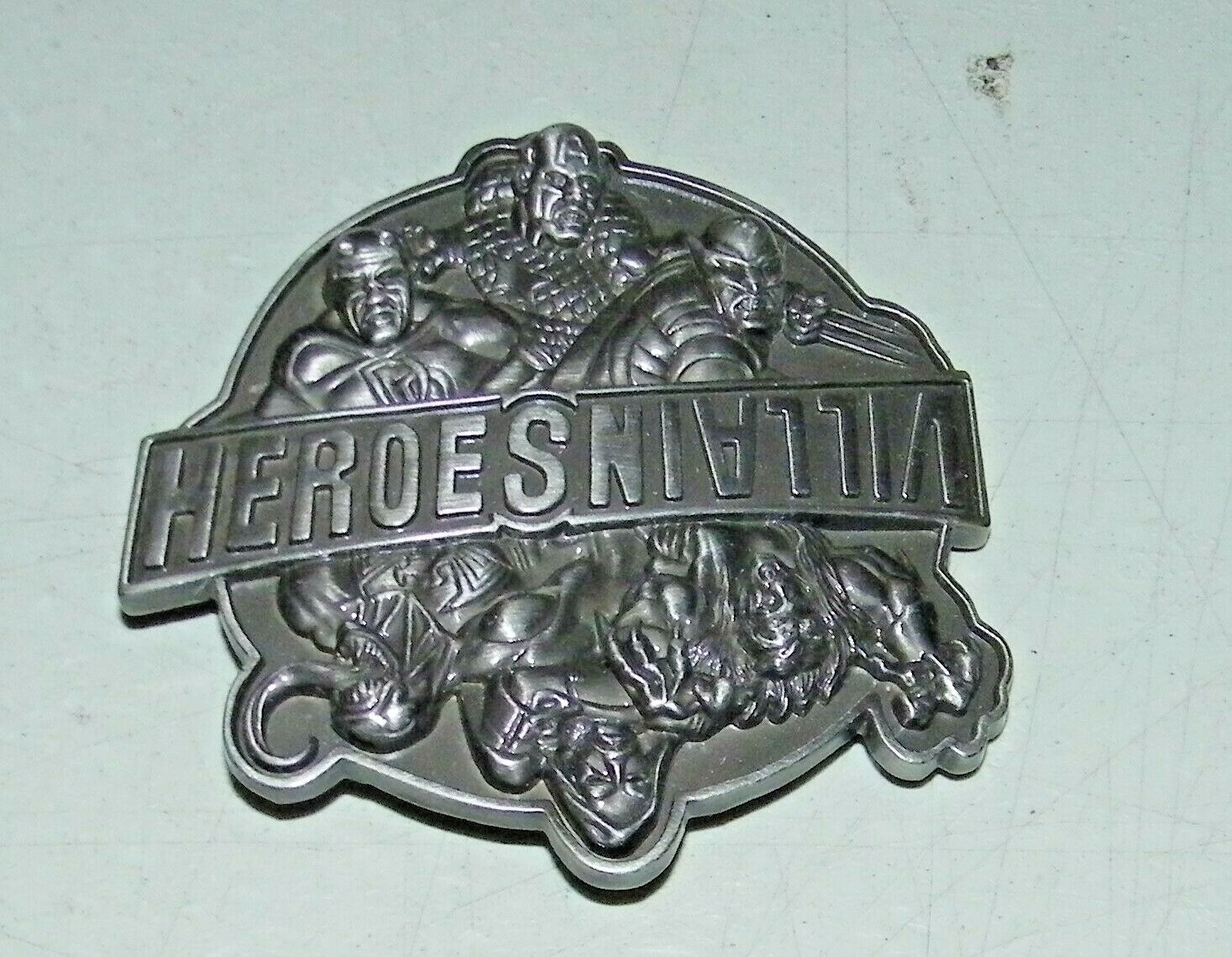 2009 MARVEL Comic HEROES VS VILLAINS Brass BELT BUCKLE Nickel Silver Color E.C.
