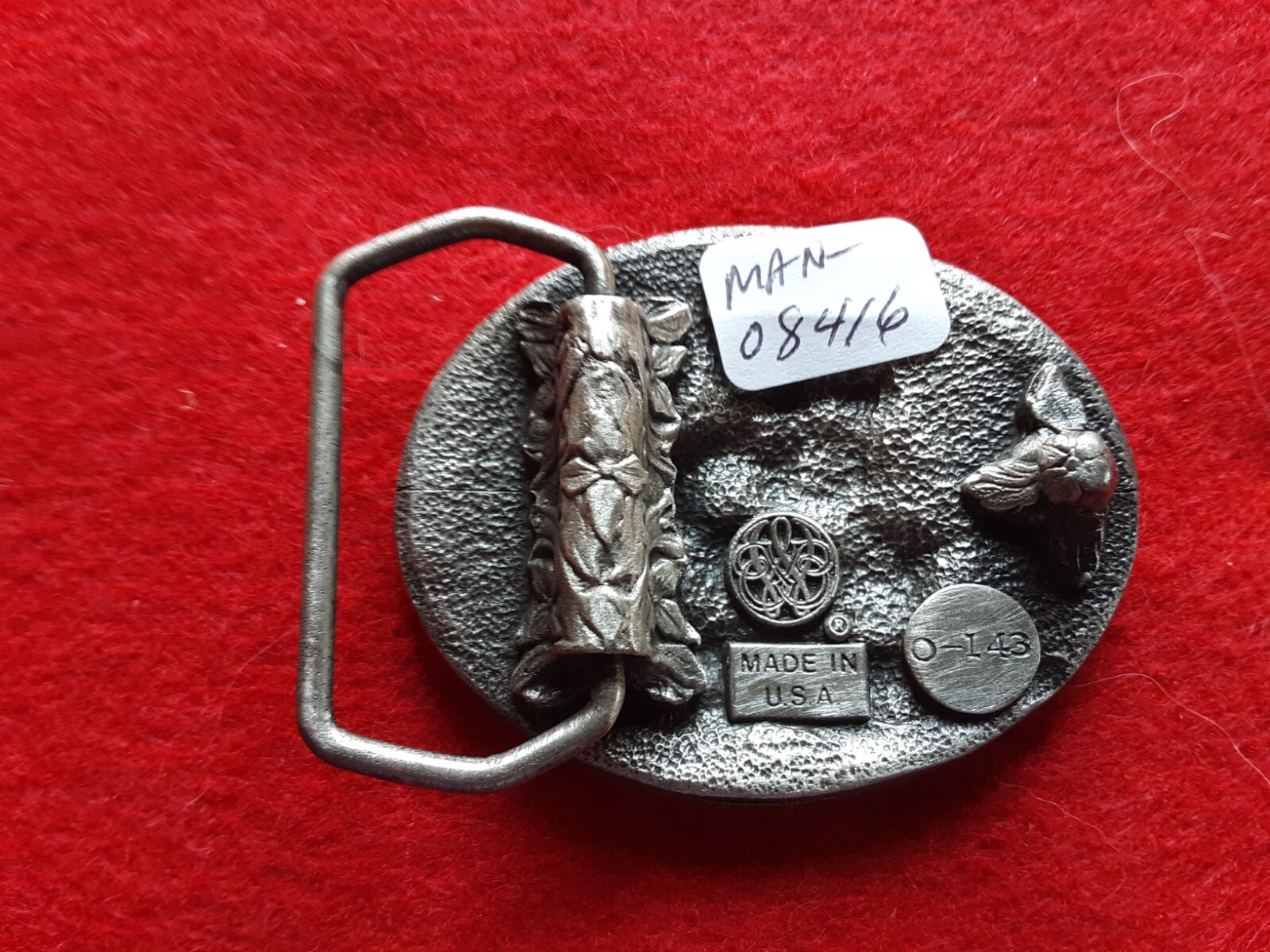 PEWTER BELT BUCKLE, « SAILING » 3-D DESIGN, SISKIYOU-BERGAMOT USA, MAN-0724*08416