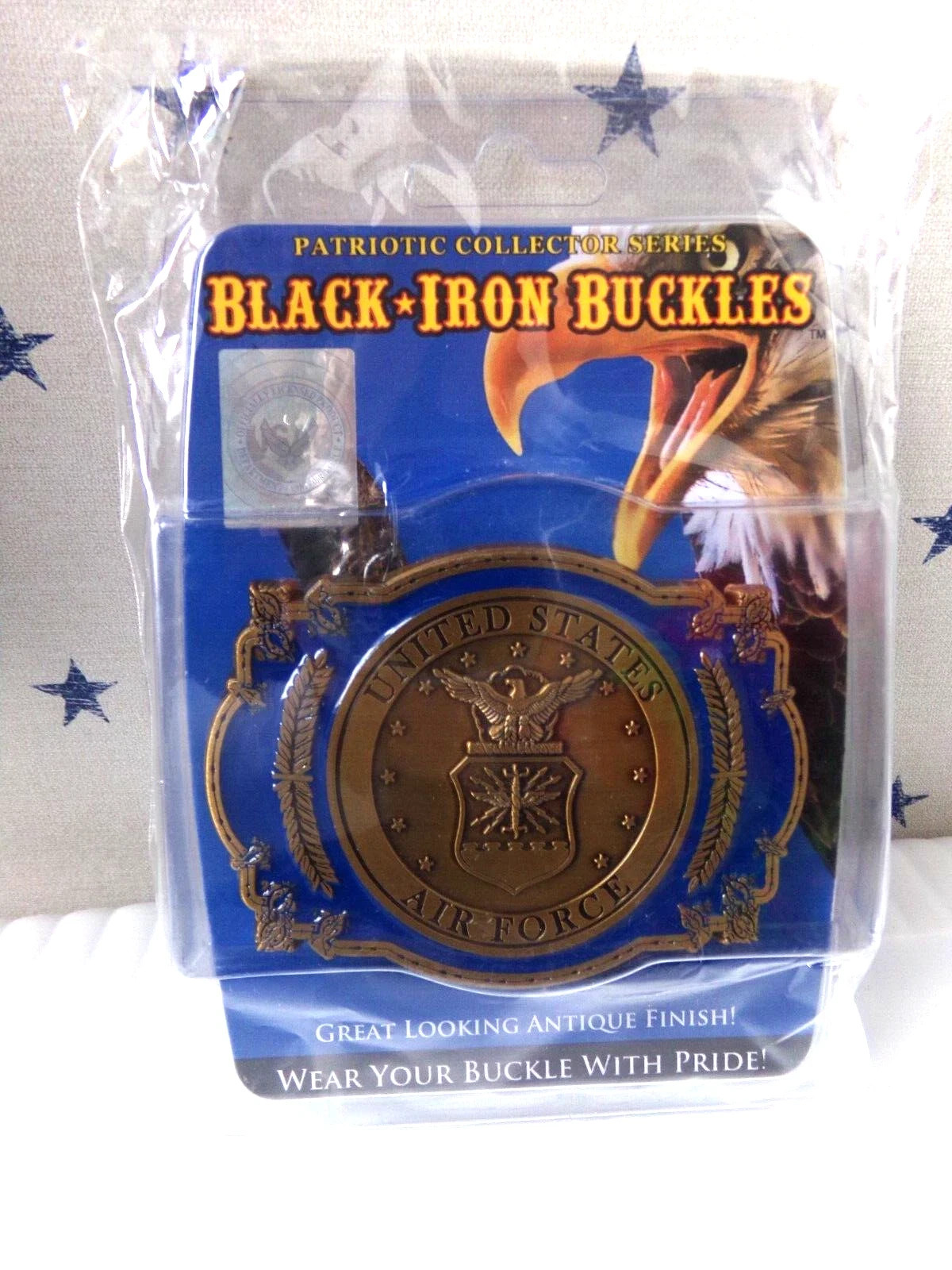 NEW Mens USAF Air Force Belt Buckle Black Iron Antique Pewter Brass Gold Finish