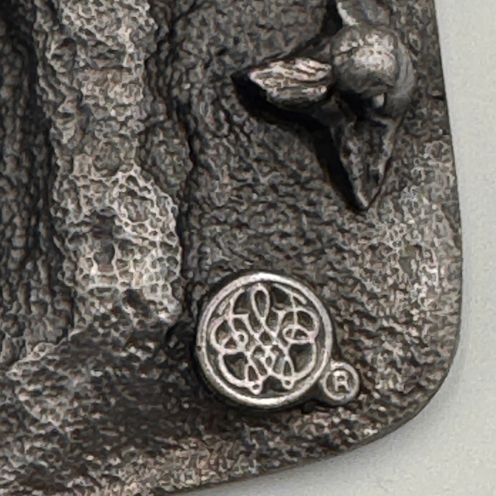 Vintage 1987 Bergamot Pewter Train Locomotive Belt Buckle X-45 Made in USA 3D