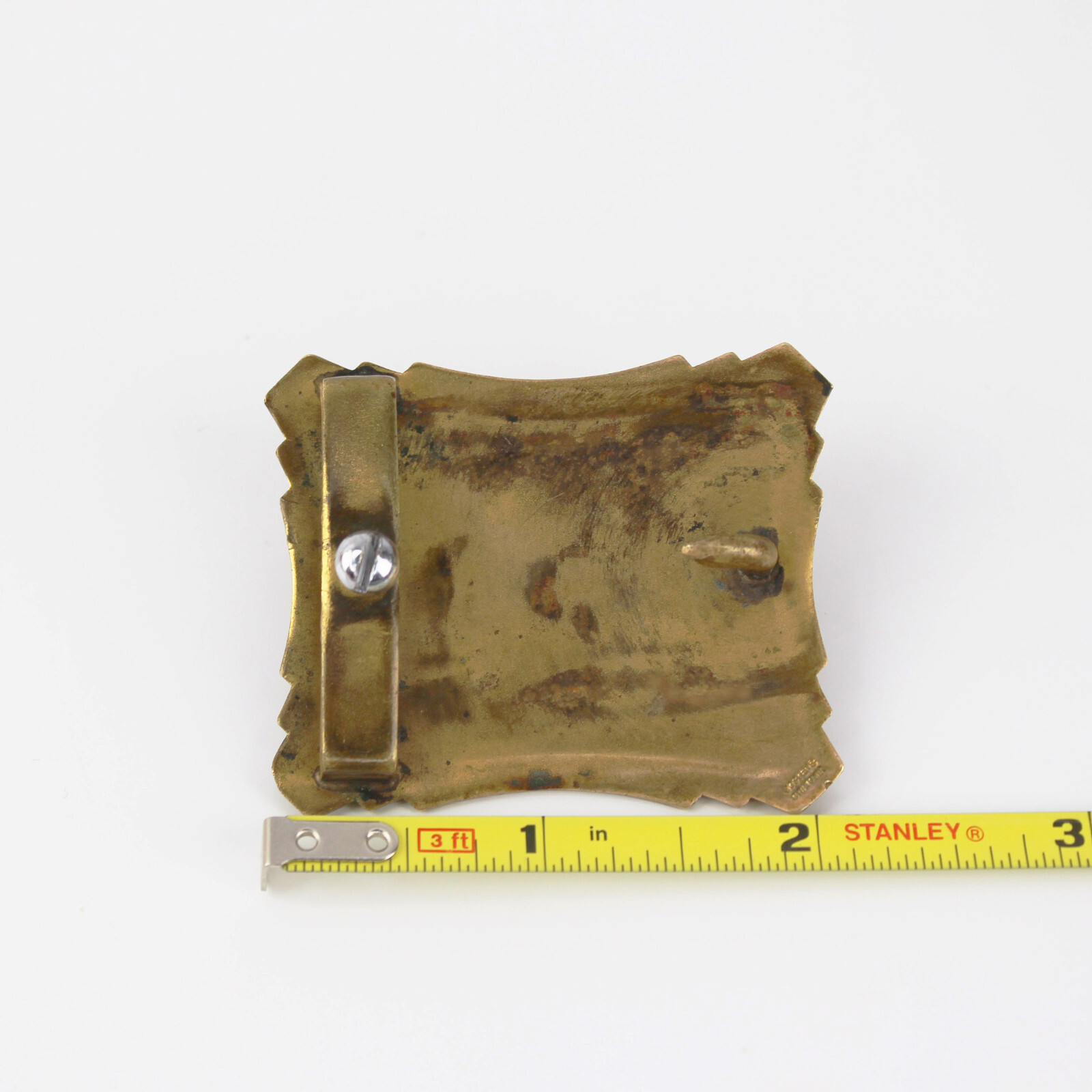 Vtg 1932 Brass U of M University Freshman Champions Brass Belt Buckle Football