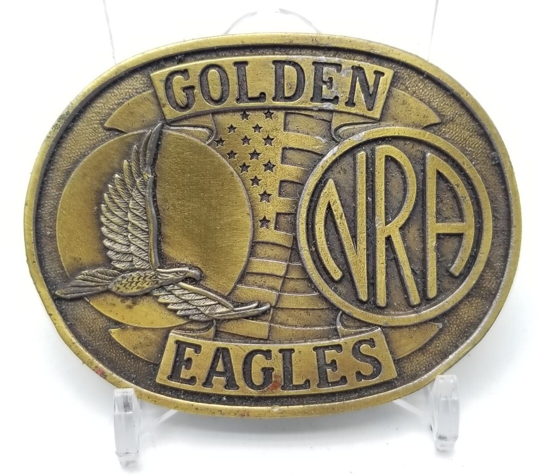 NRA National Rifle Association GOLDEN EAGLES Belt Buckle Made in USA