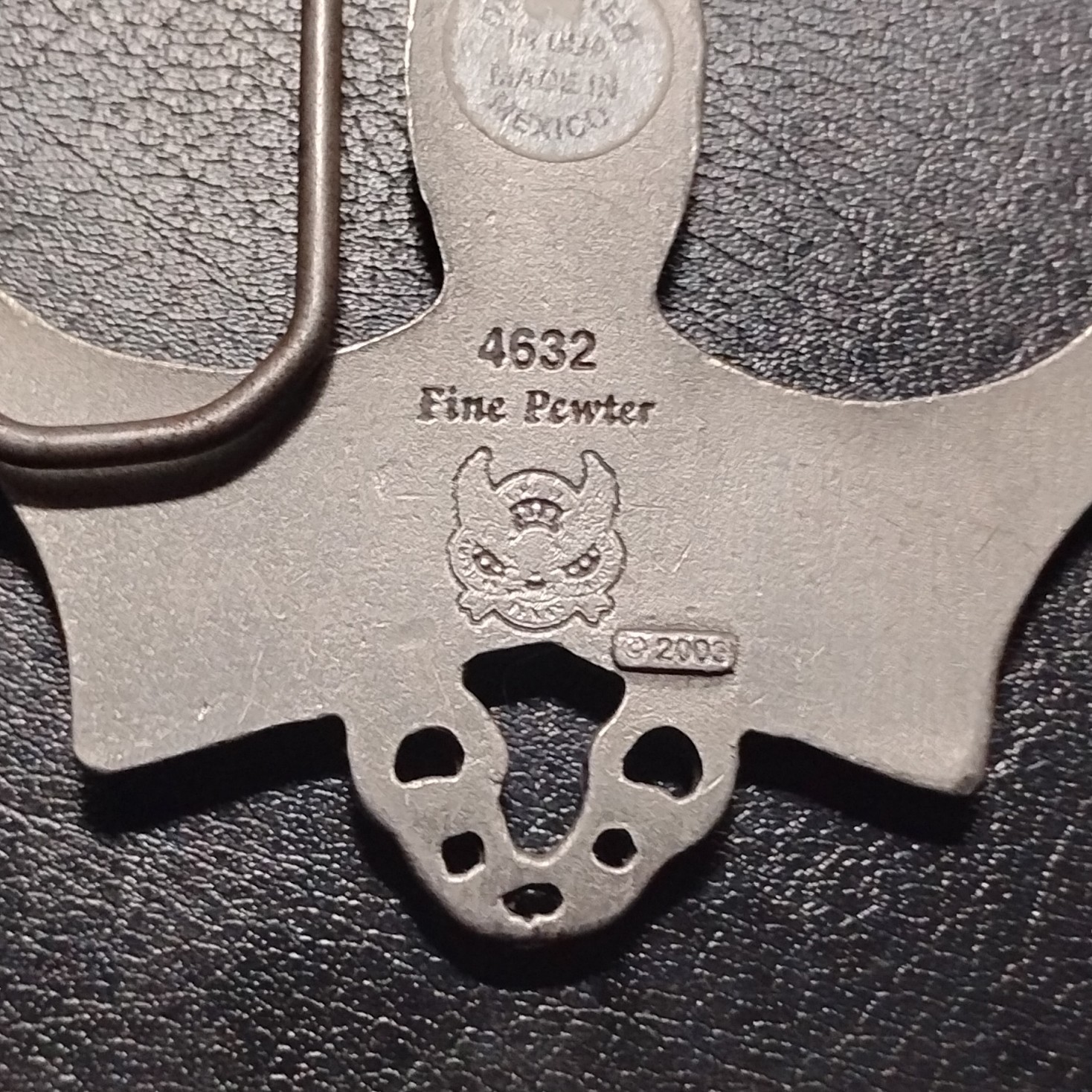 Handcuffs Theme Fine Pewter Silver Belt Buckle MPN 4632 Fits 1.5 in Belt