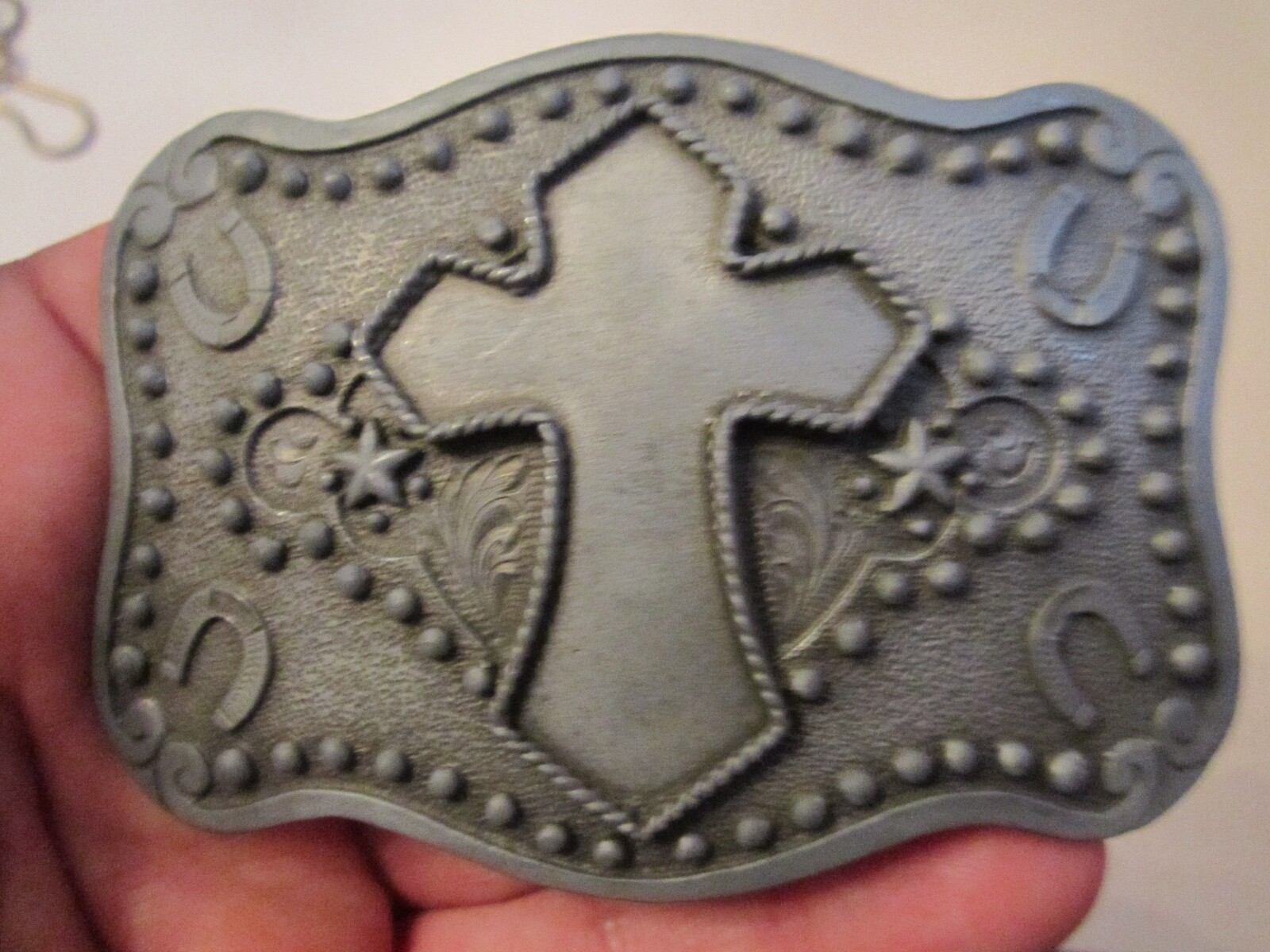 GOTHIC CROSS DESIGN BELT BUCKLE BY WRANGLER – GW-12