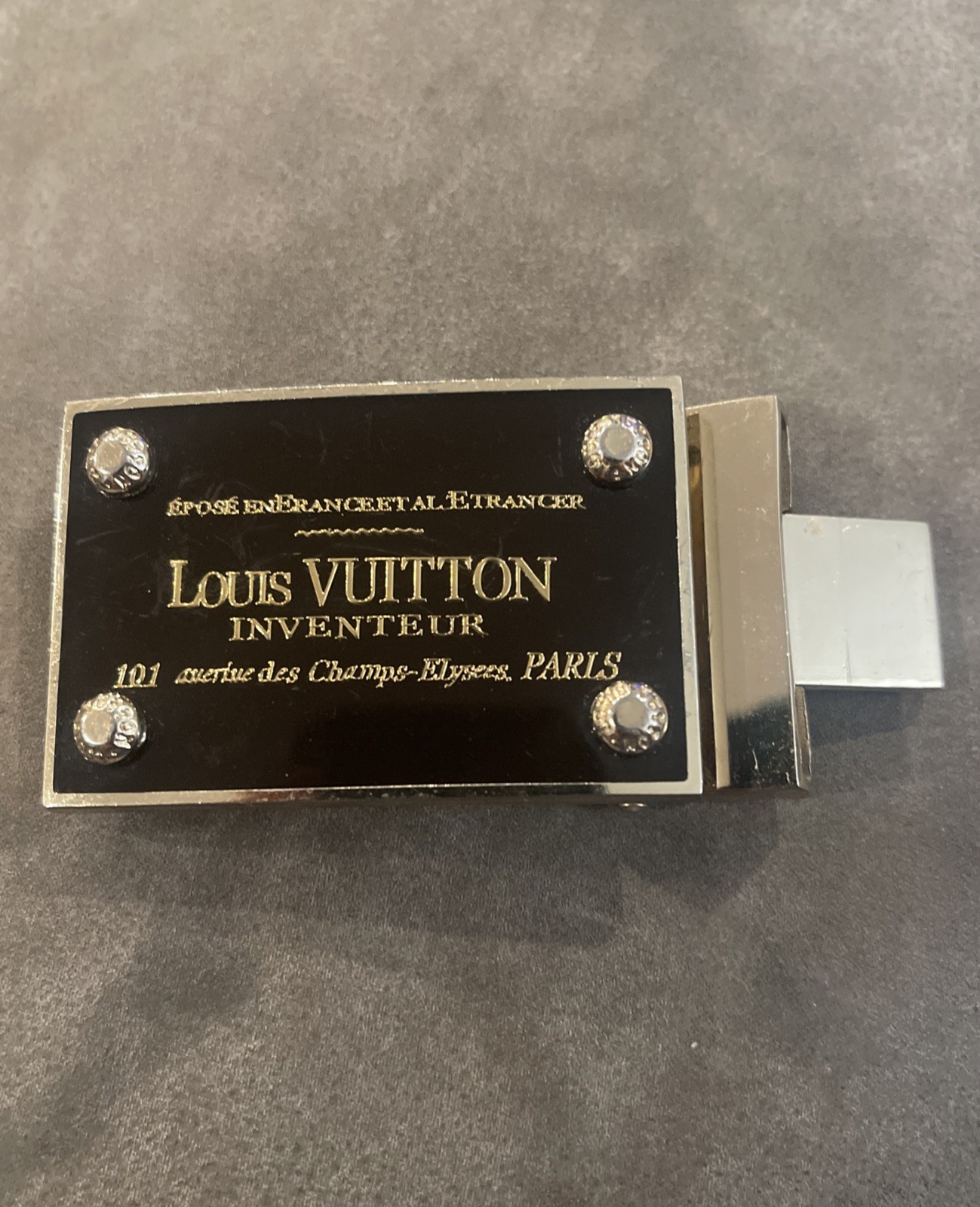 Vintage Louis Vuitton Inventeur Belt Buckle Paris