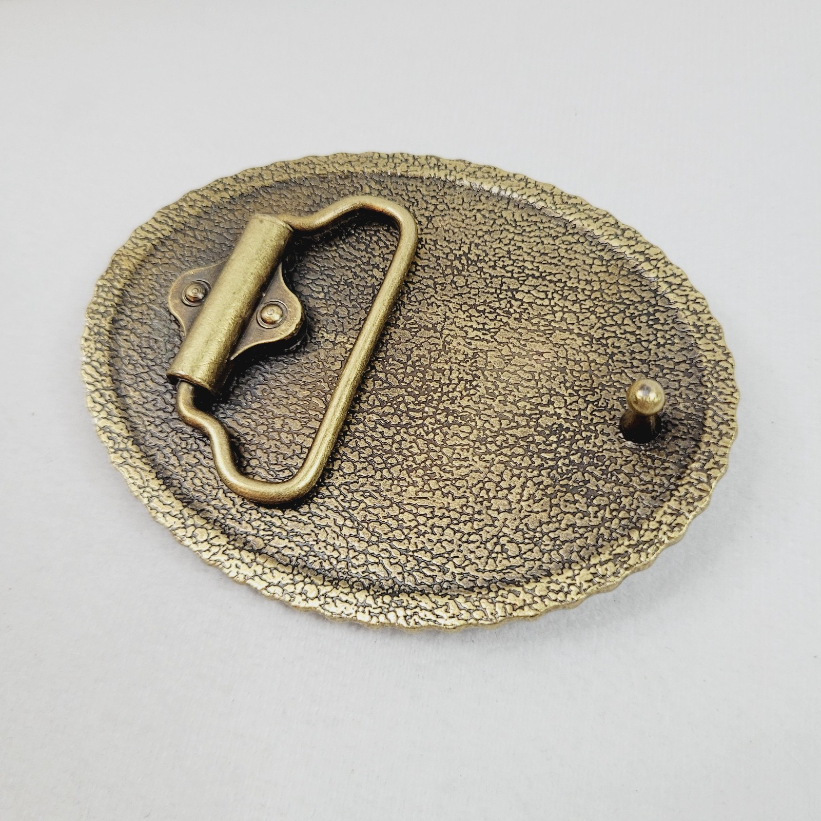 Longhorn Steer Belt Buckle Western Cowboy Rodeo Relief Bull Scroll Bronze Tone