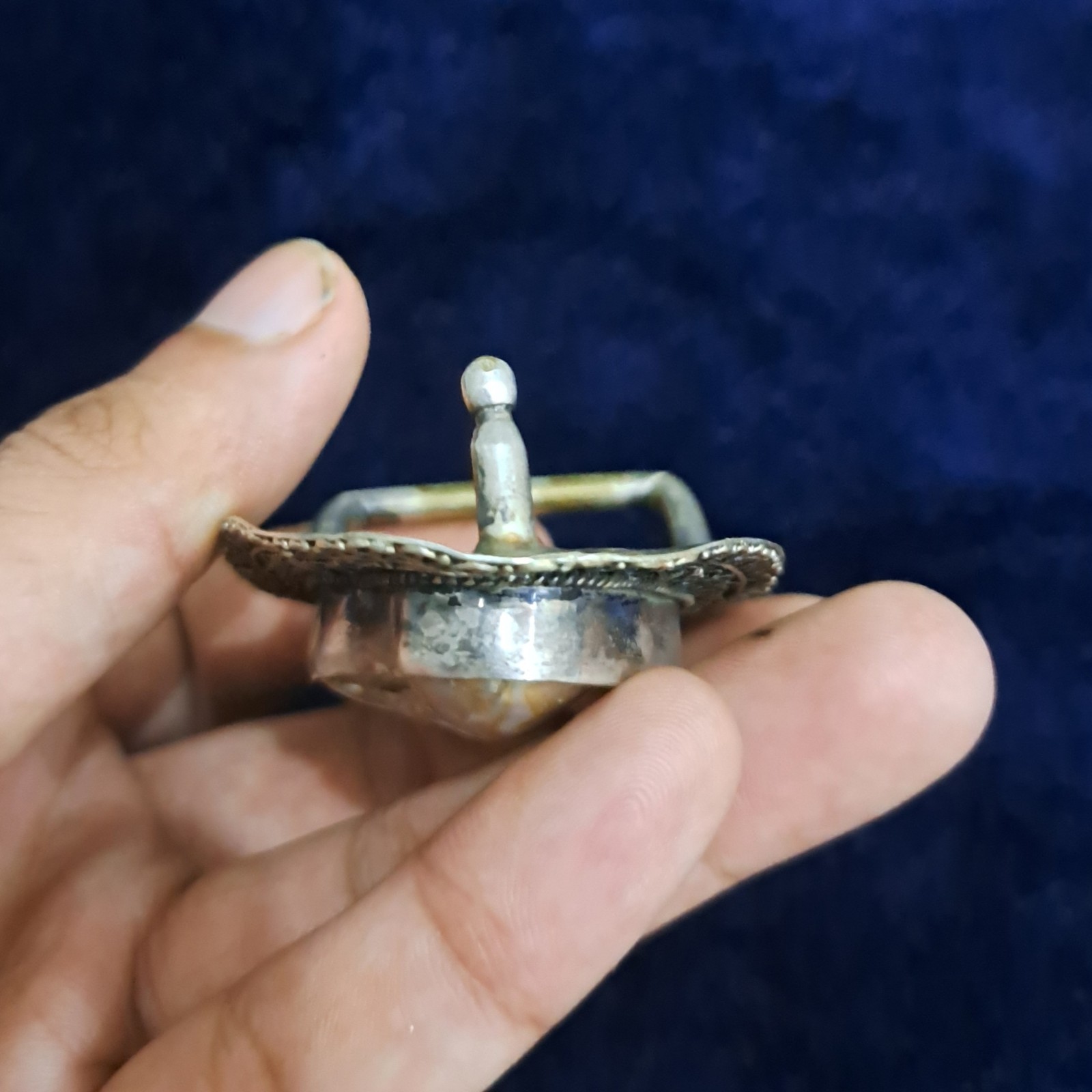 Natural Mother of Pearl Belt Buckle Handmade Silver Tone Western Belt Buckle