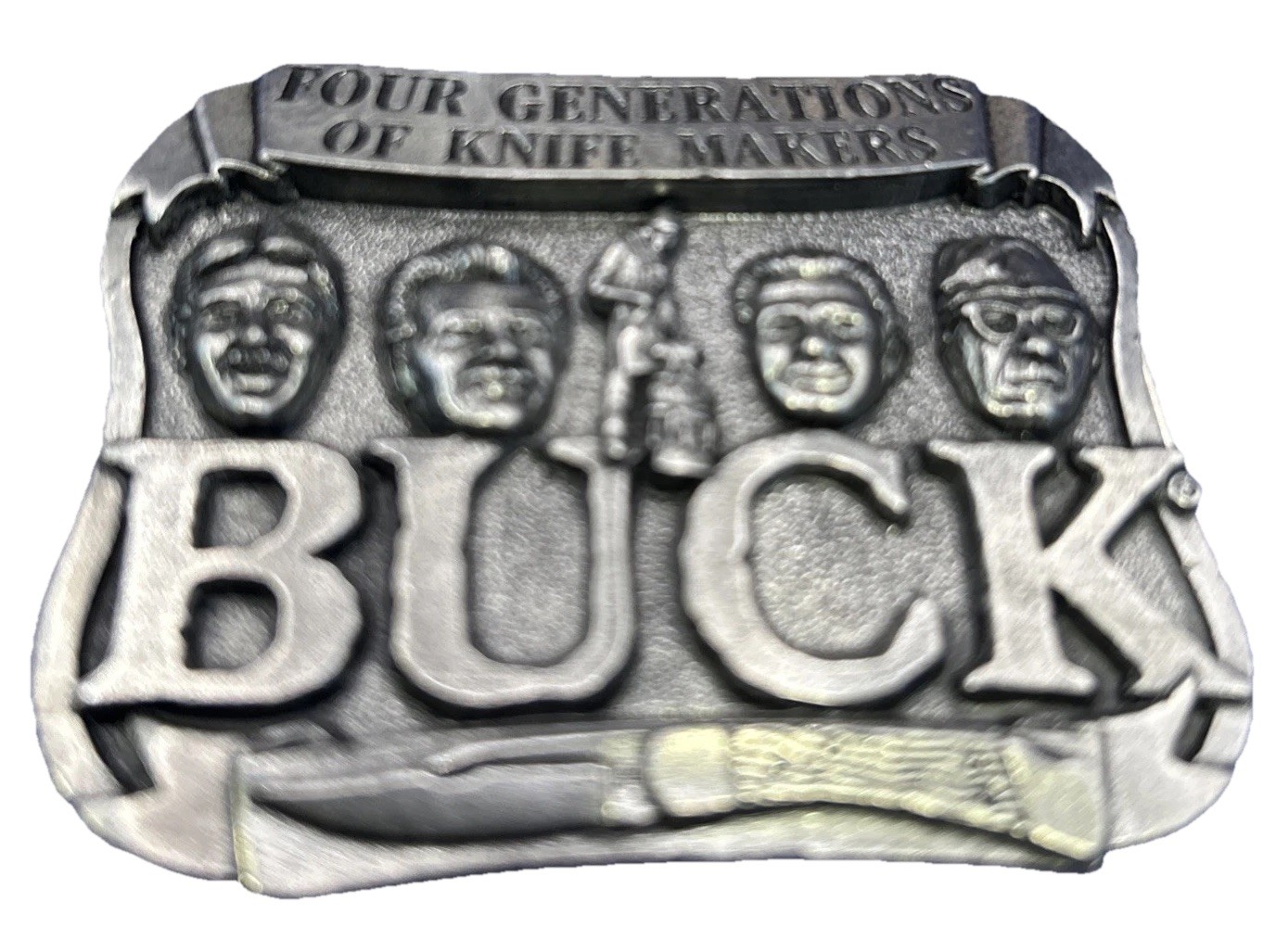 Buck Knives Pewter Belt Buckle Four Generations Smoky Mountain Knife Works