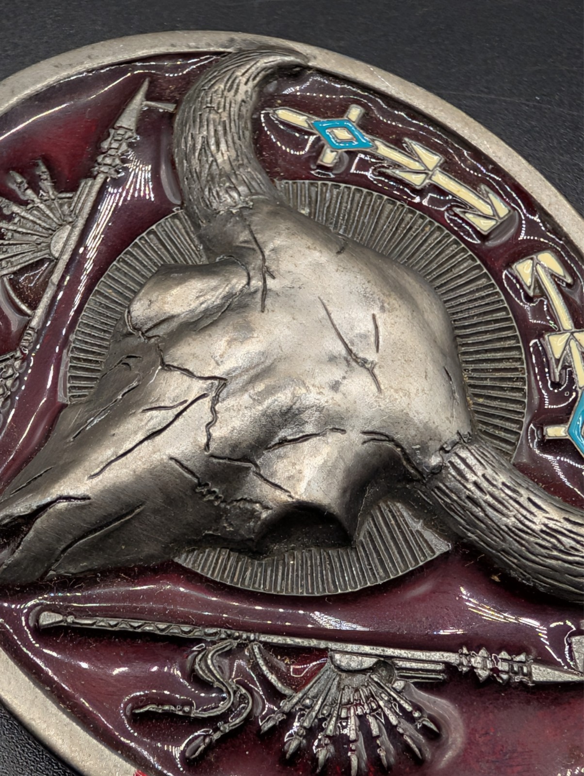 C&J Inc Western Style Bull Skull Design Belt Buckle