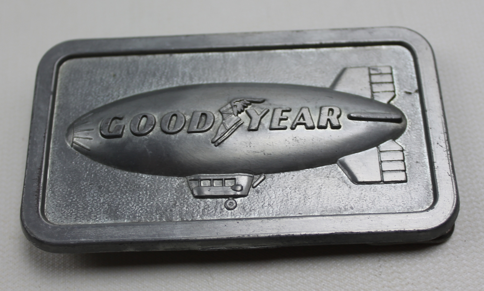 Aluminum Goodyear Blimp 1974 Belt Buckle
