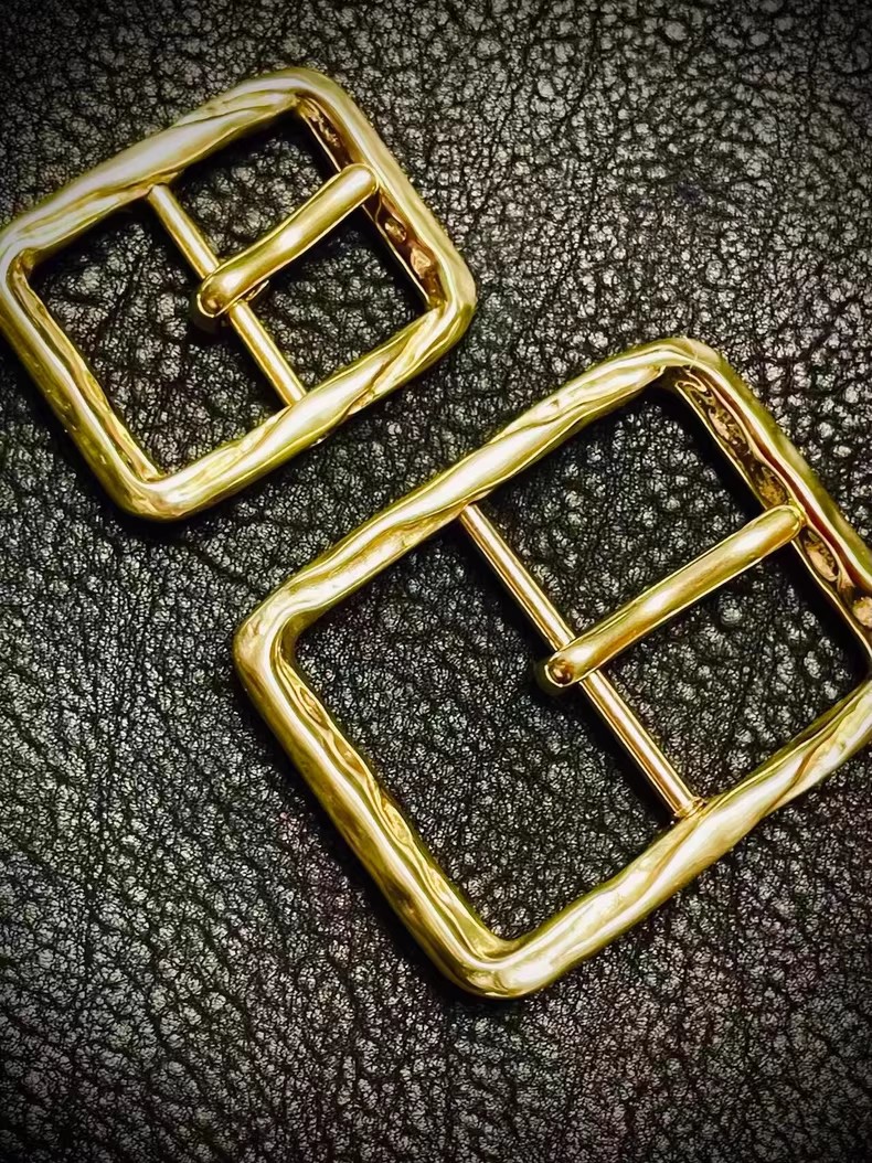 Made in Italy Jewelry-grade gold-plated belt buckle 23mm 35mm Width
