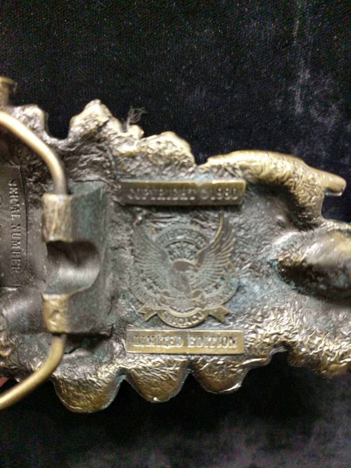Vintage 1980 Belt Buckle Great American Buckle Co Train Steam Engine Signed #&rsquo;d